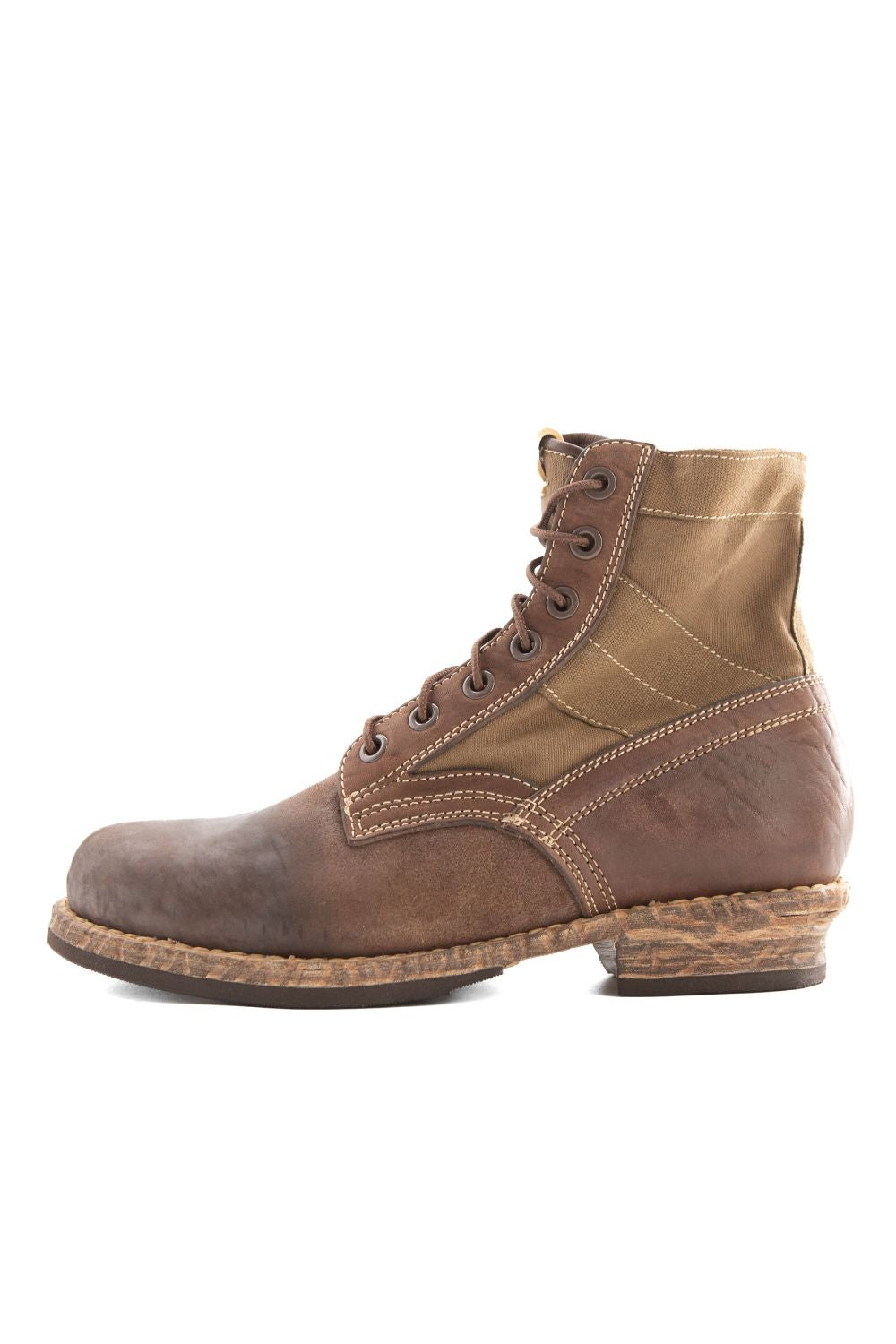 Visvim 7 Hole '73-Folk Boot 'Khaki' - ROOTED