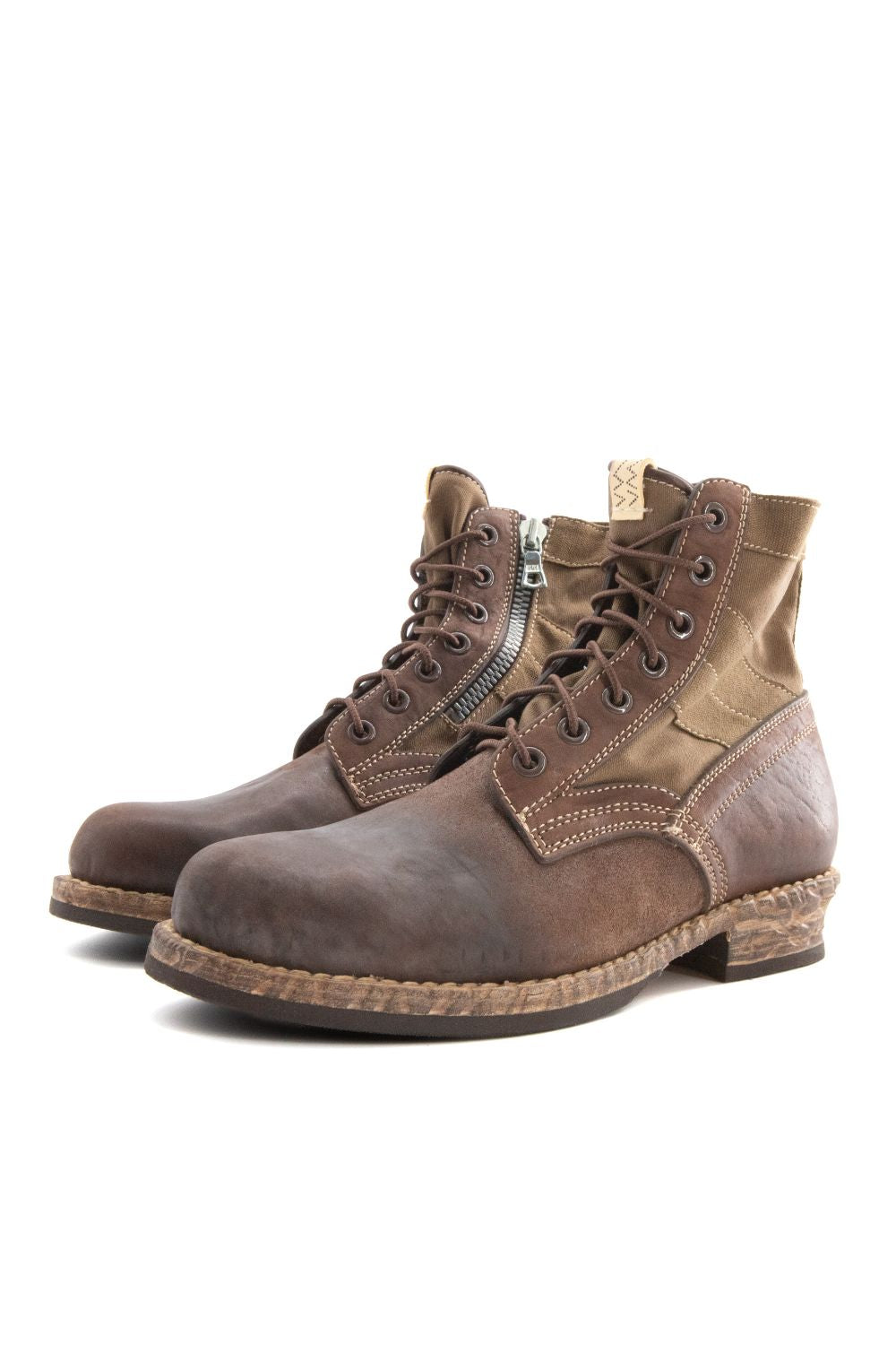 Visvim 7 Hole '73-Folk Boot 'Khaki' - ROOTED