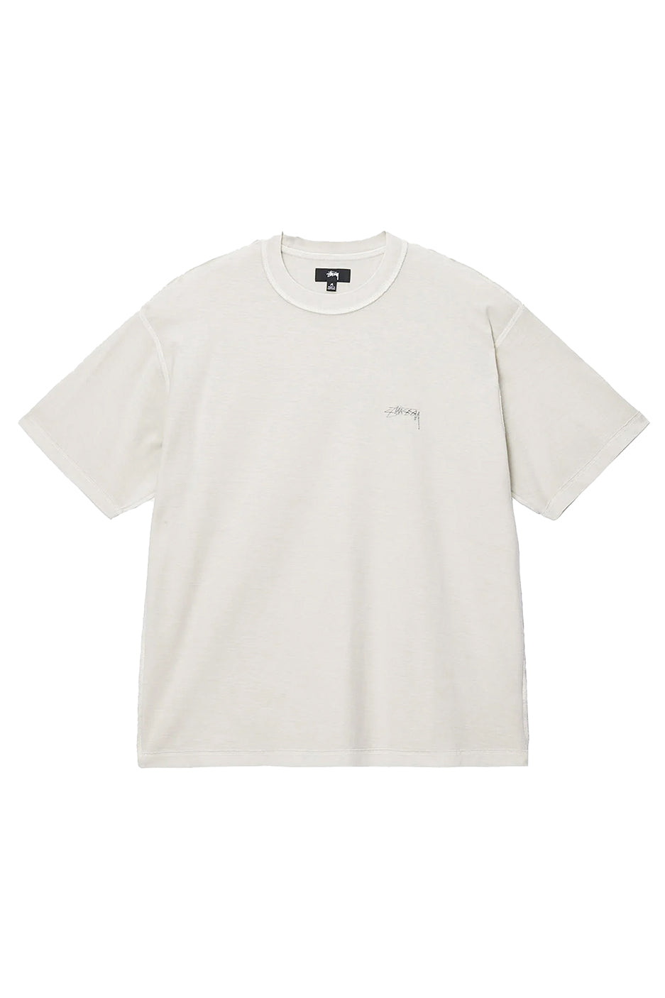 Stussy Lazy Tee 'Bone' - ROOTED