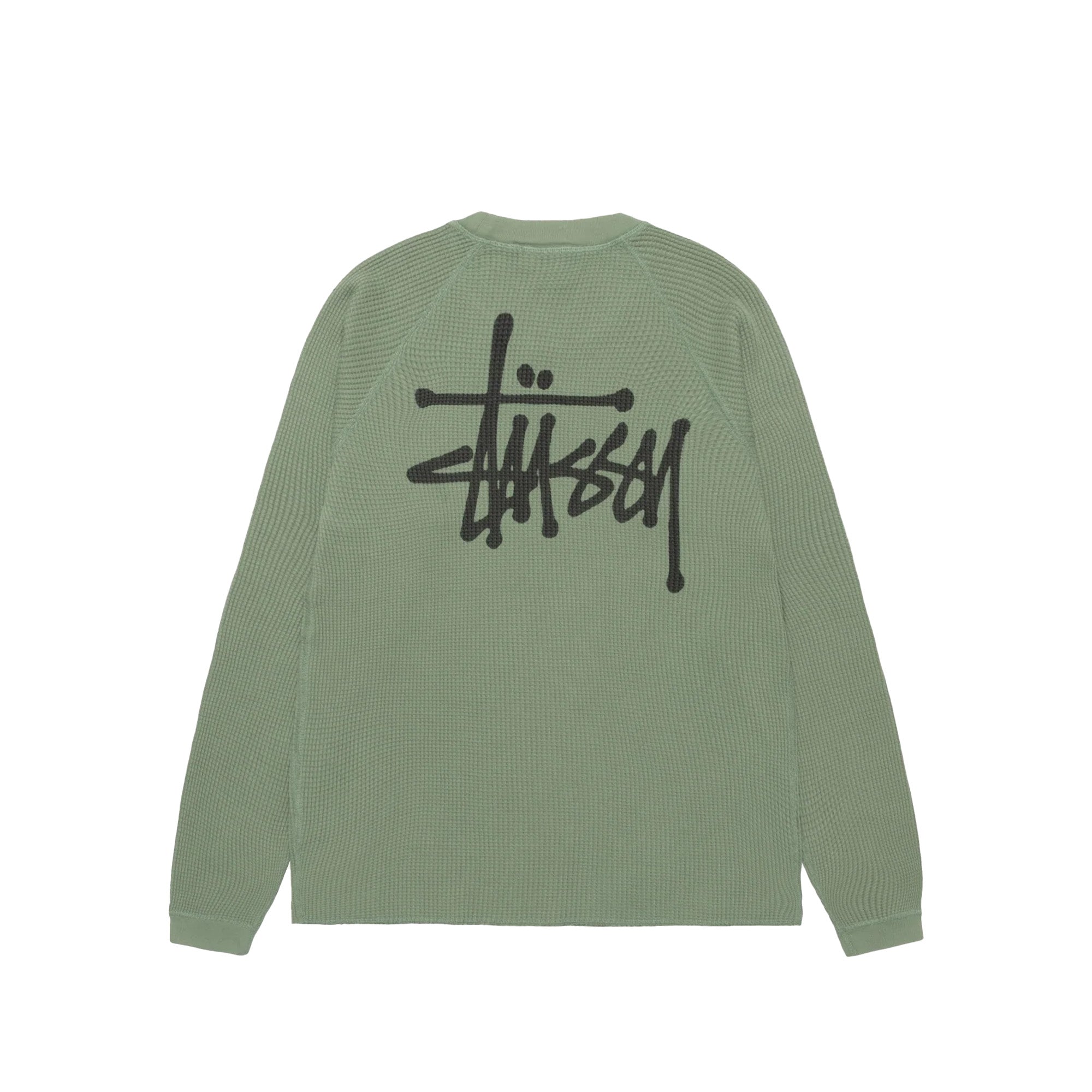 Stussy Basic Stock Raglan Thermal 'Sage' - ROOTED