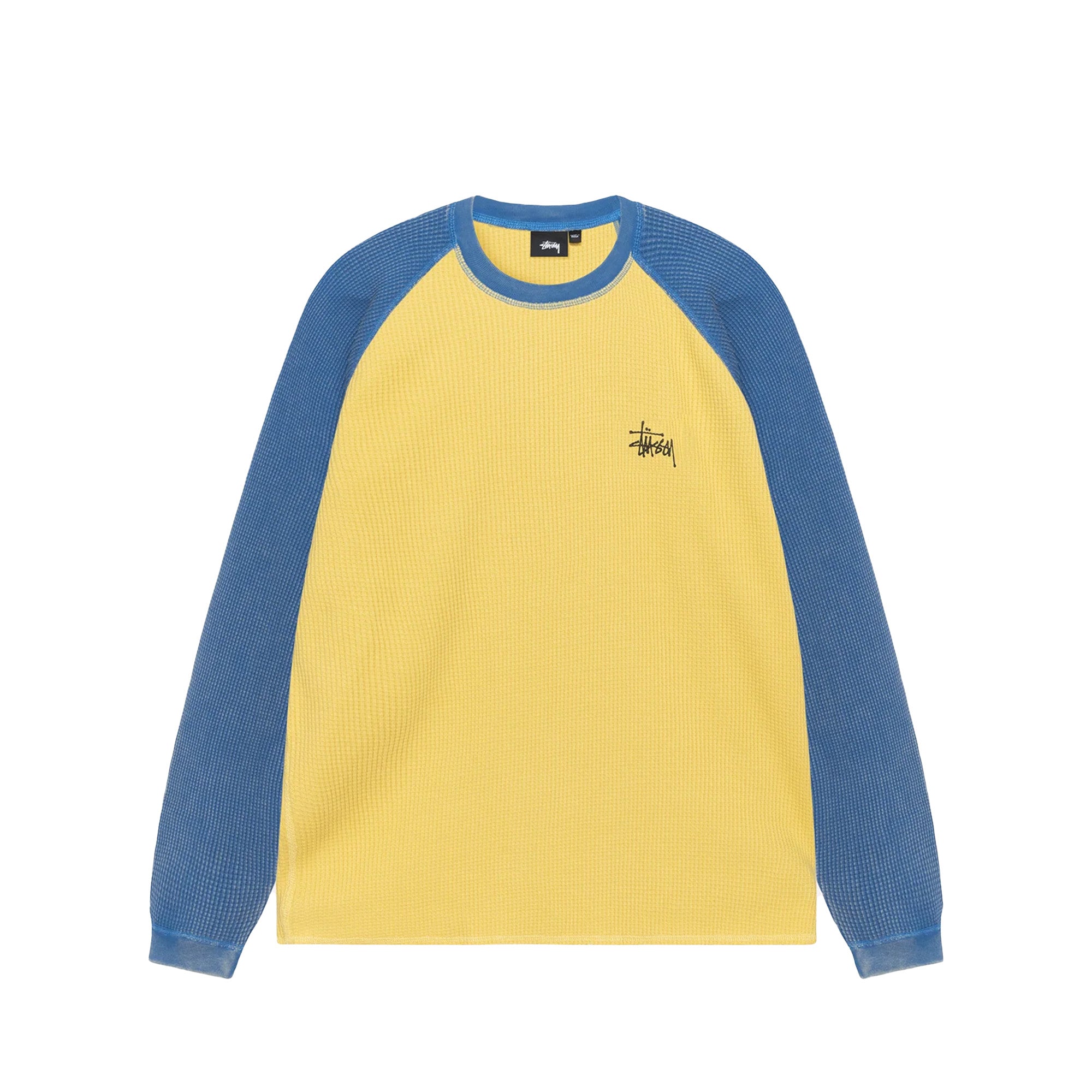 Stussy 2-Tone Raglan Thermal 'Yellow' - ROOTED