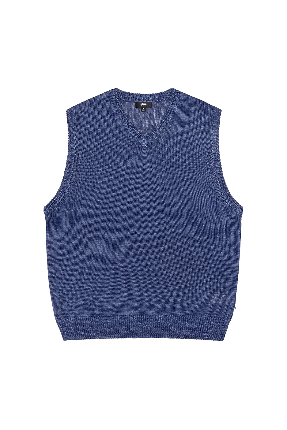 Stussy Loose Knit Linen Vest 'Blue' - ROOTED