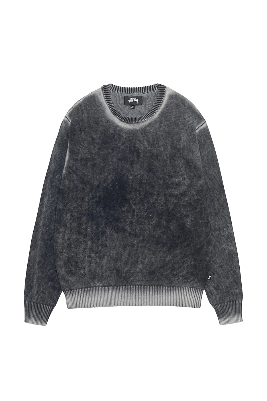 Stussy Faded Cotton Crew 'Black' - ROOTED