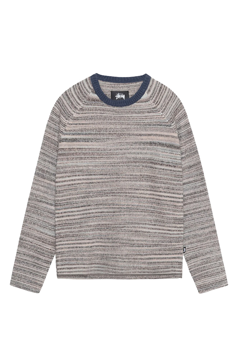Stussy Textured Contrast Crew 'Grey' - ROOTED