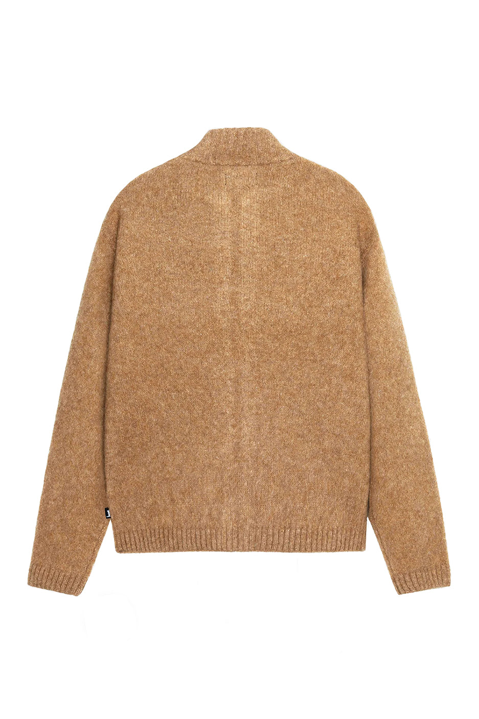 Stussy Brushed Mock Full Zip Sweater 'Camel'