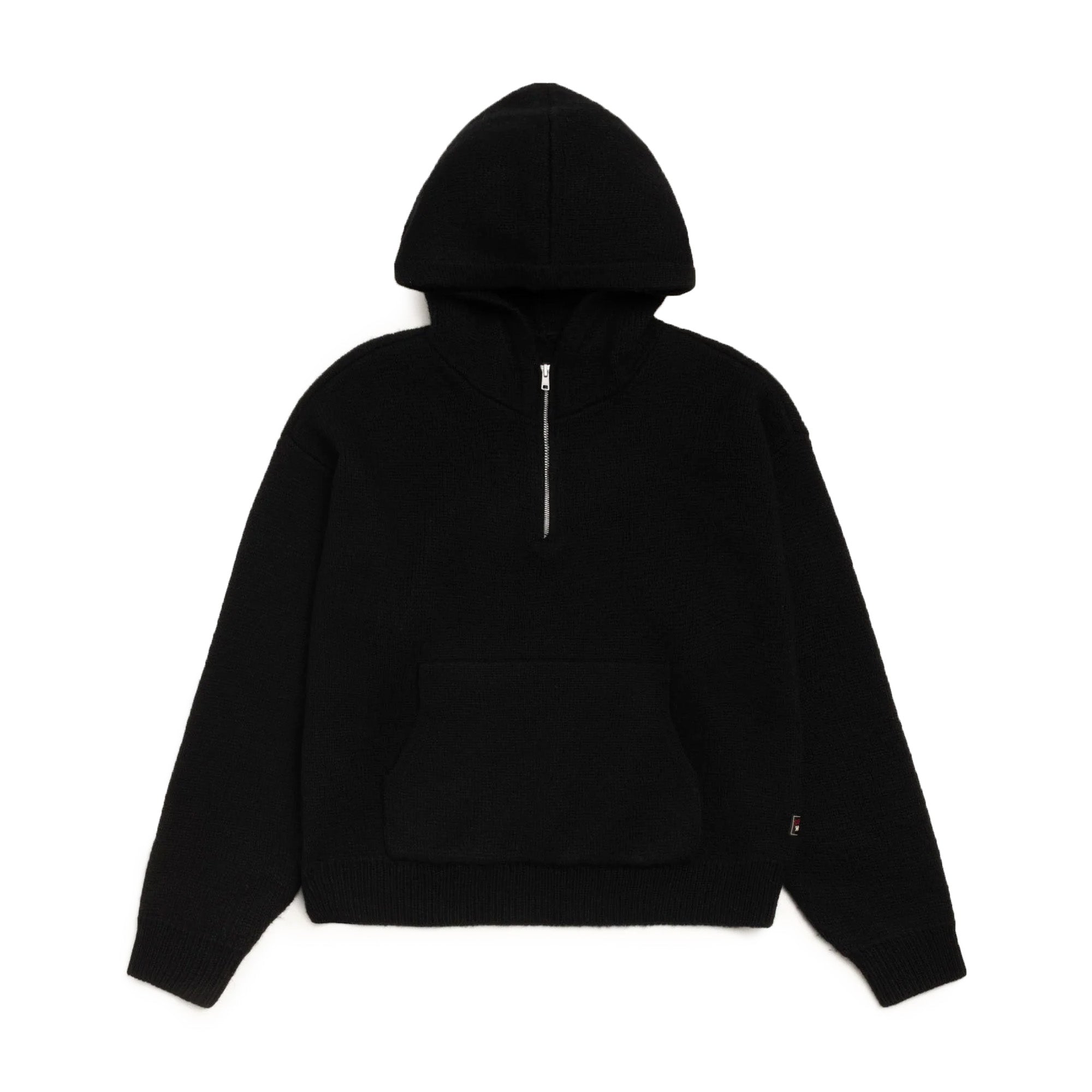 Stussy 1/4 Zip Hoodie 'Black' - ROOTED
