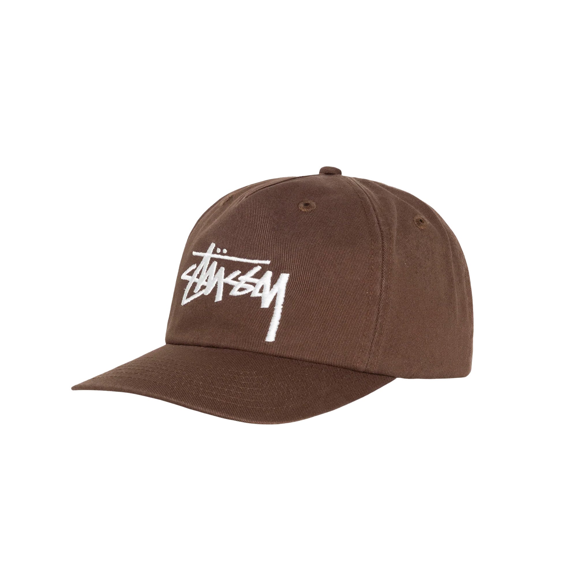 Stussy Big Stock Mid Depth Hat 'Chocolate' - ROOTED