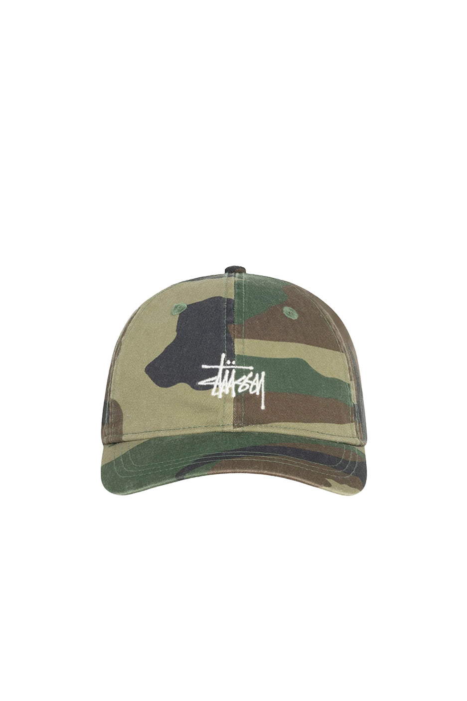 Stussy Basic Stock Washed Low Pro Hat 'Woodland Camo' - ROOTED