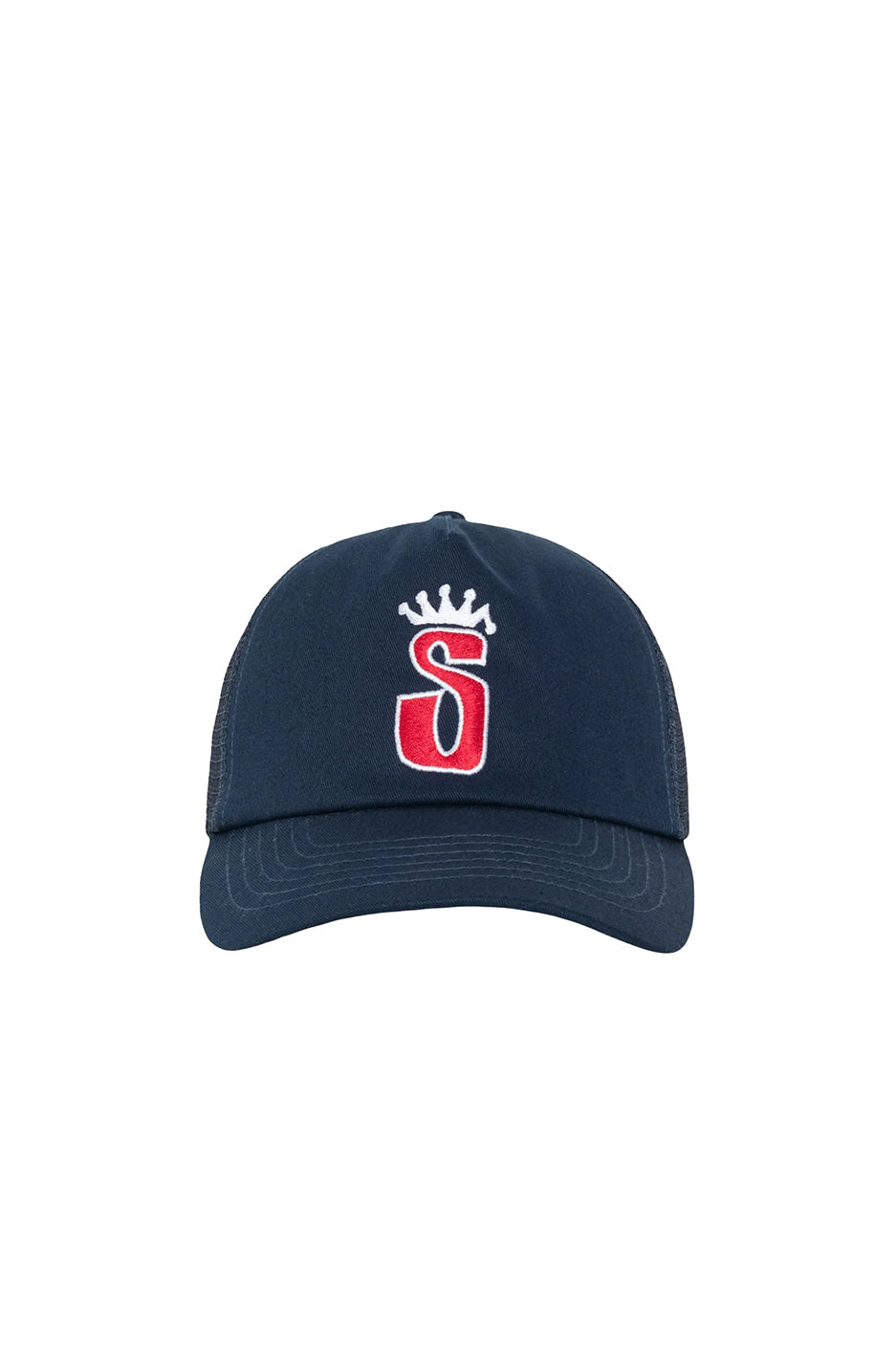 Stussy S Crown Trucker Hat 'Navy' - ROOTED
