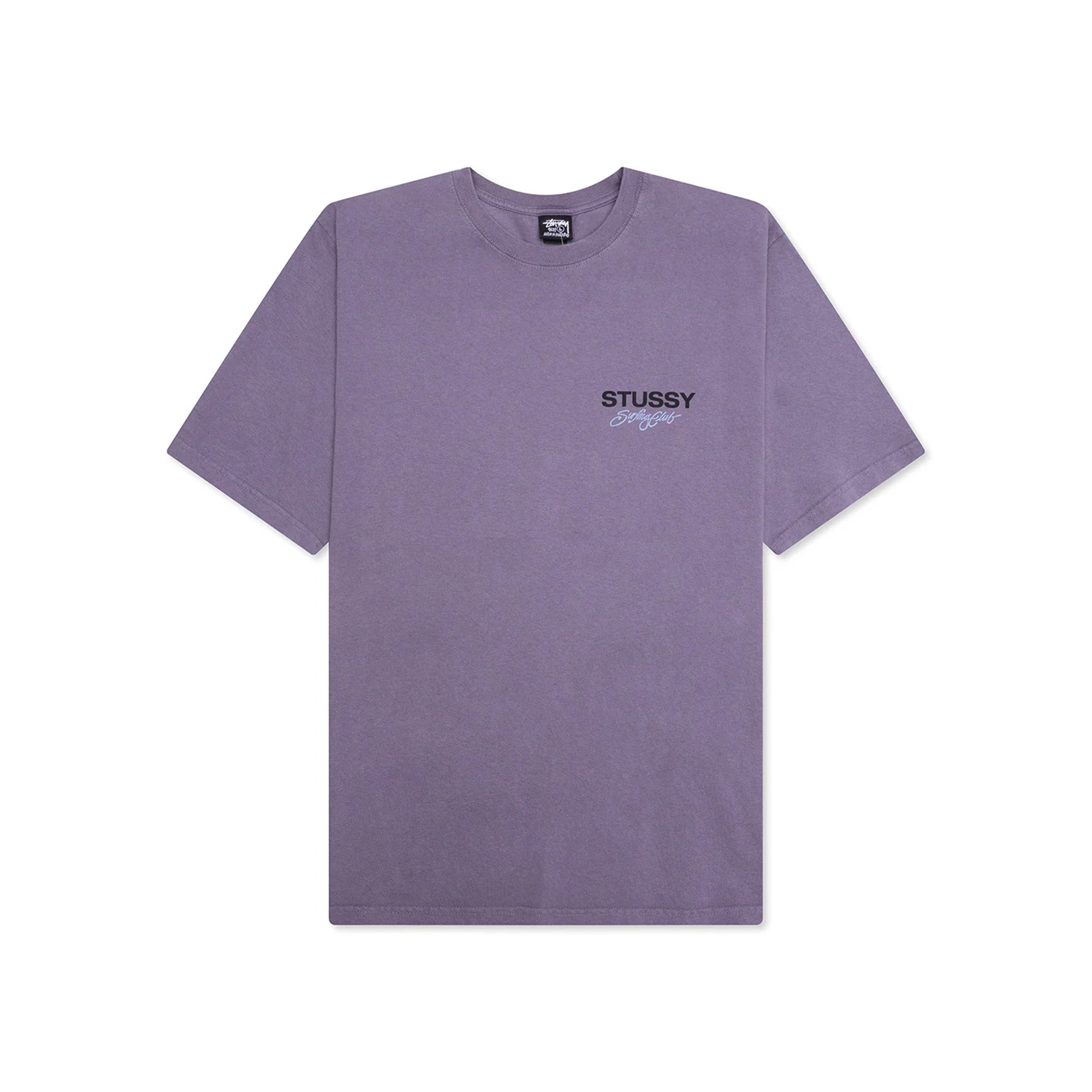 Stussy Surf Club Pigment Dyed Tee 'Grape' - ROOTED