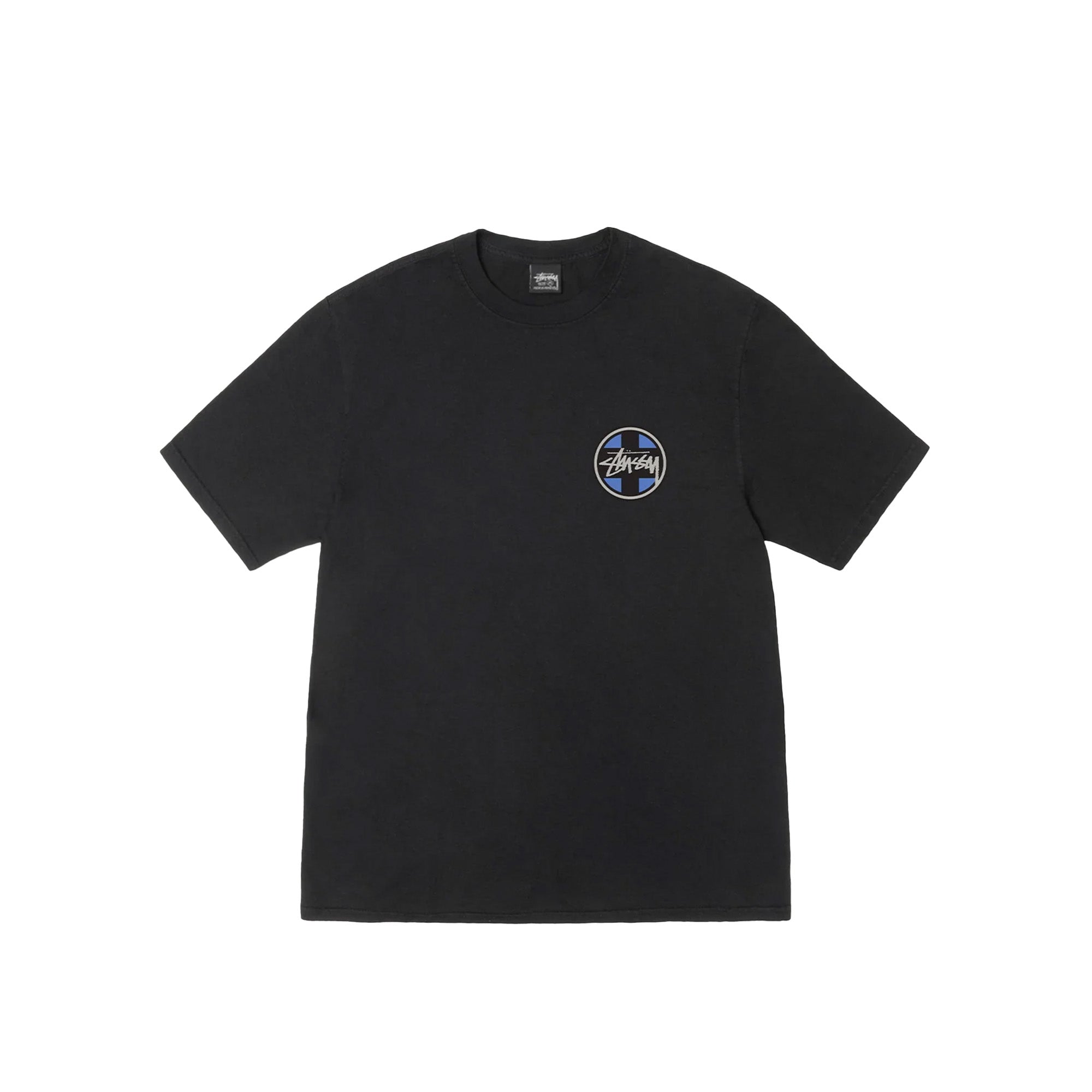 Stussy Cross Dot Pigment Dyed Tee 'Black' - ROOTED