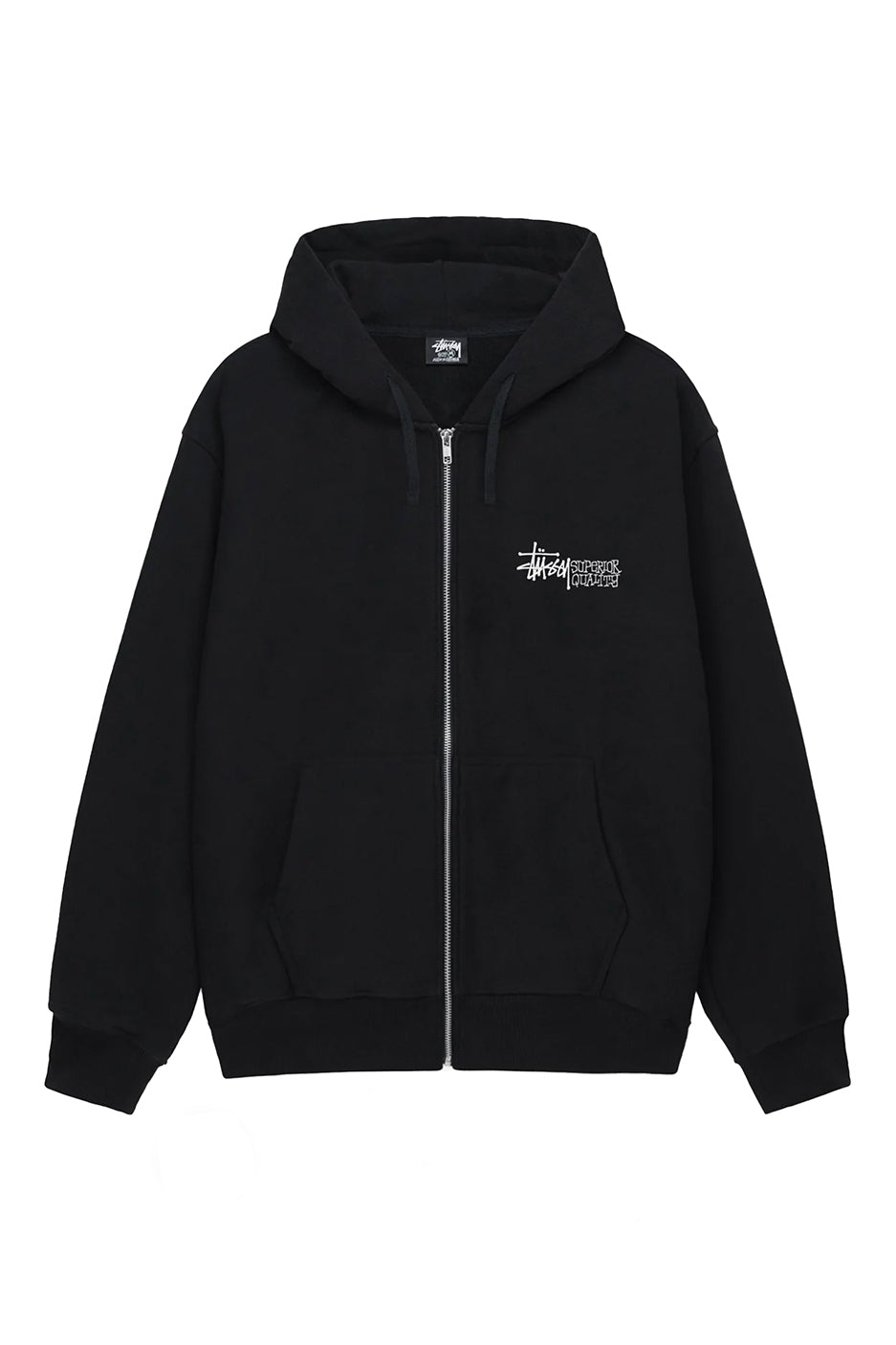 Stussy Superior Quality Zip Hoodie 'Black'