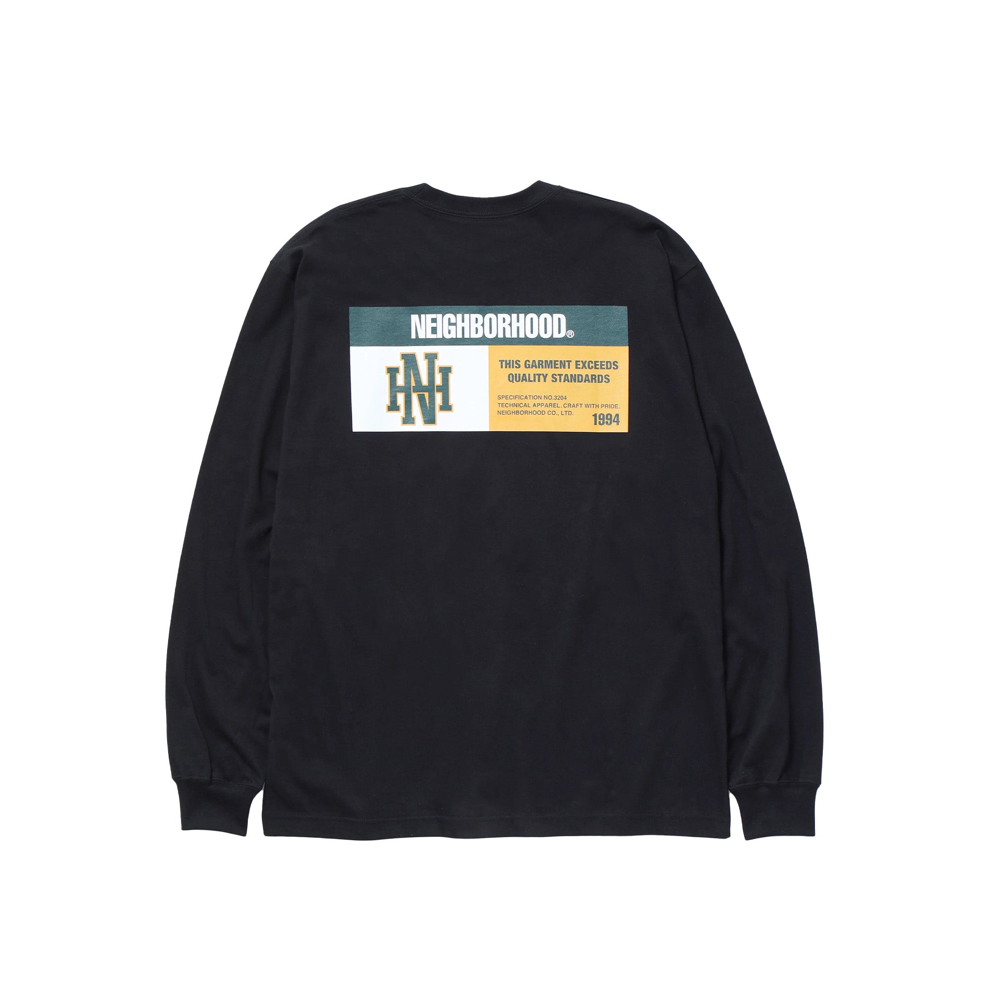 Neighborhood LS-8 Tee 'Black/Green' - ROOTED