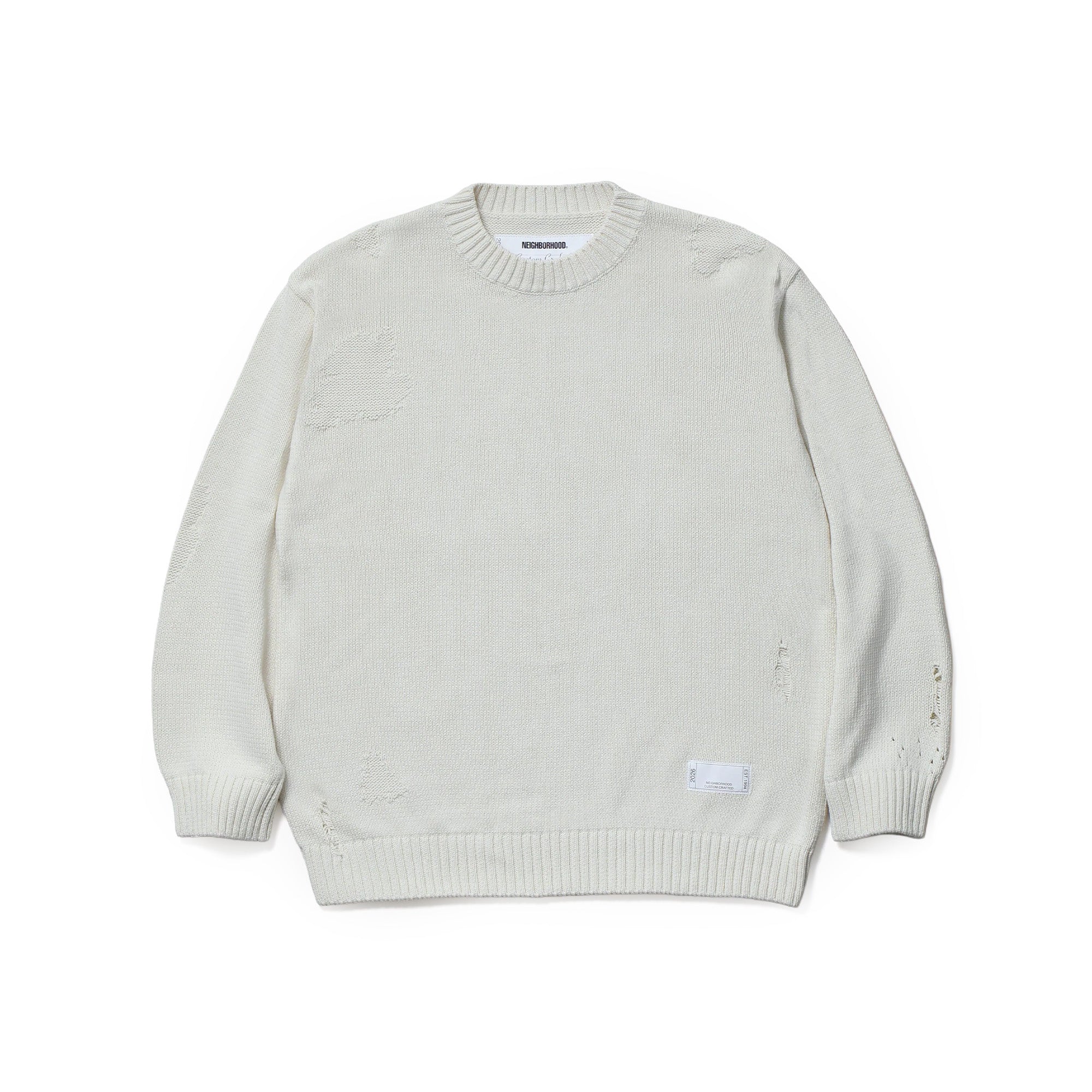 Neighborhood Savage Crewneck Sweater 'White' - ROOTED