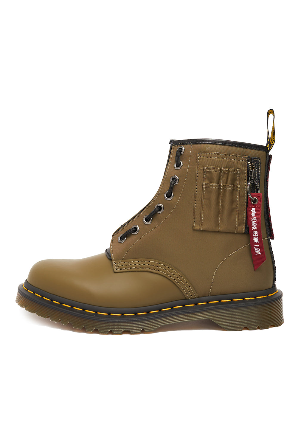 Dr Martens 1460 Ben Alpha DMs 'Olive/Black Smooth/Nylon' - ROOTED