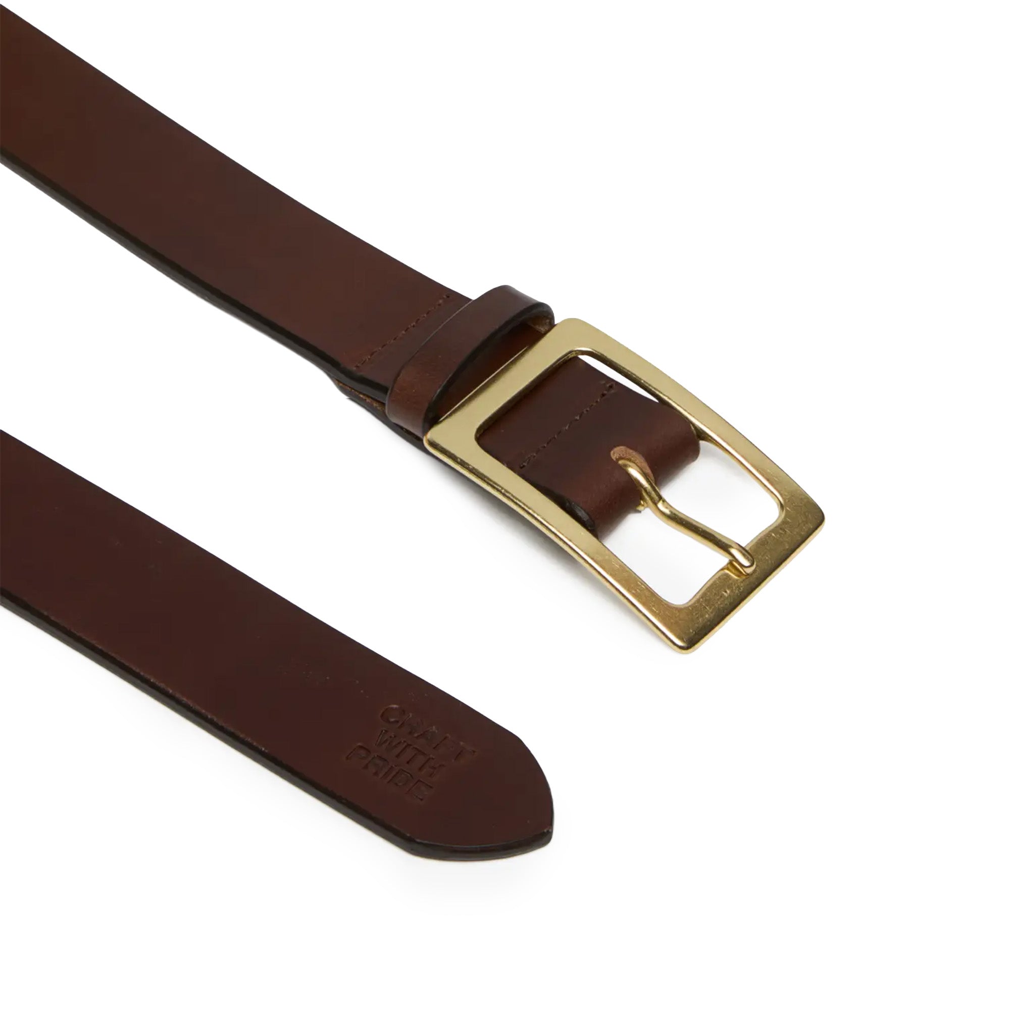 Neighborhood Cow Leather Belt 'Brown' - ROOTED