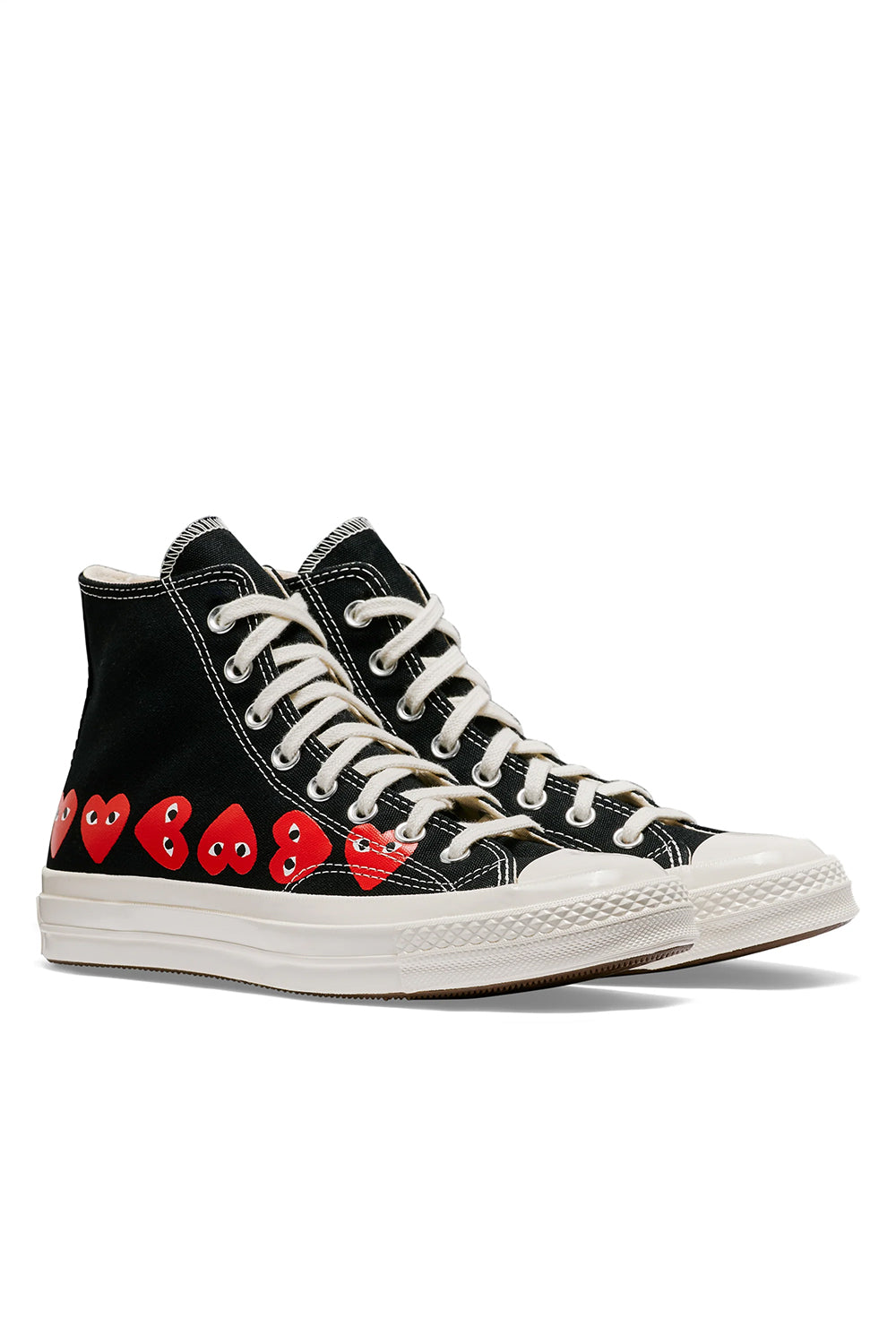 COMME des GARÇONS Play Converse Chuck 70 Multi Heart 'Black' - ROOTED