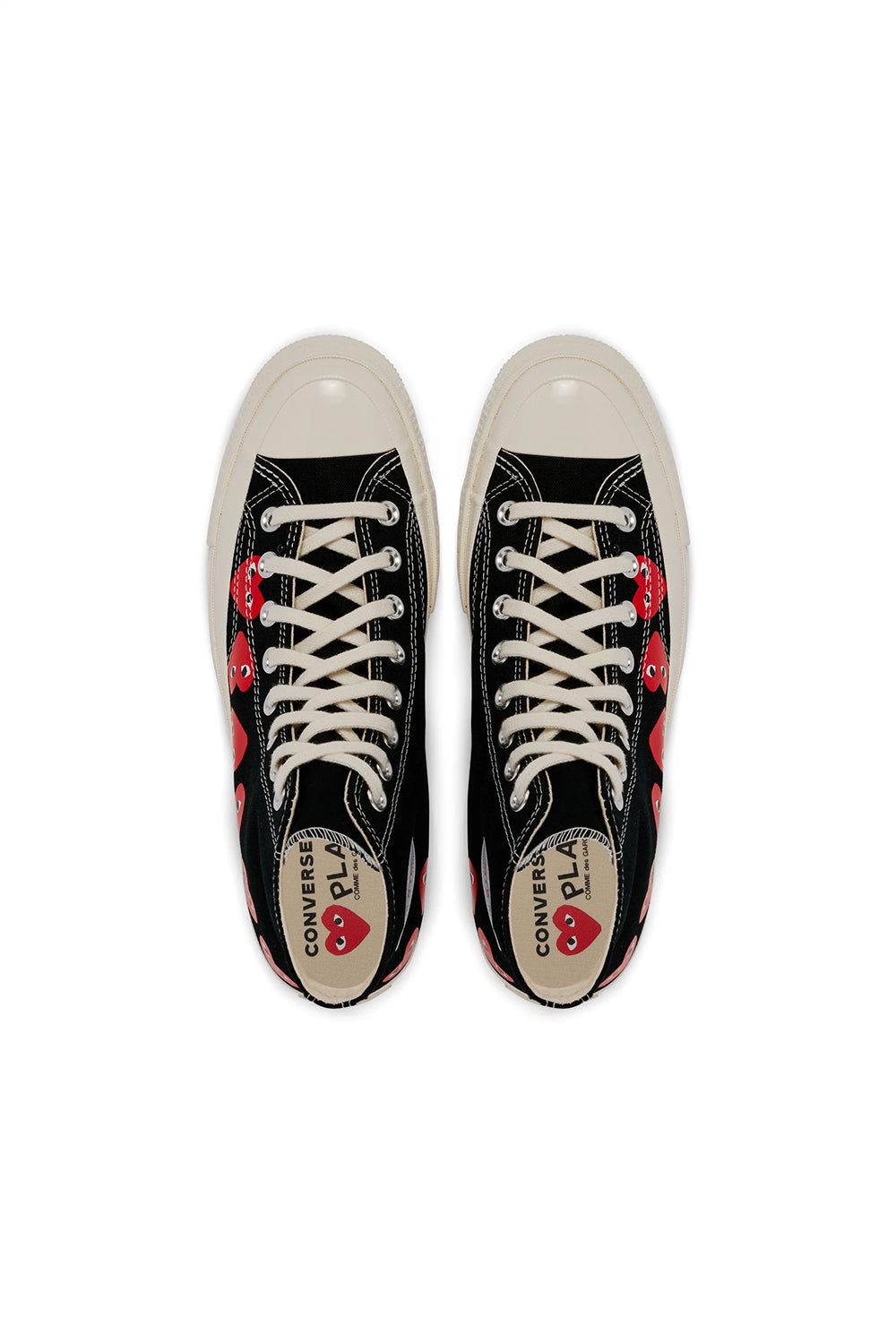 COMME des GARÇONS Play Converse Chuck 70 Multi Heart 'Black' - ROOTED
