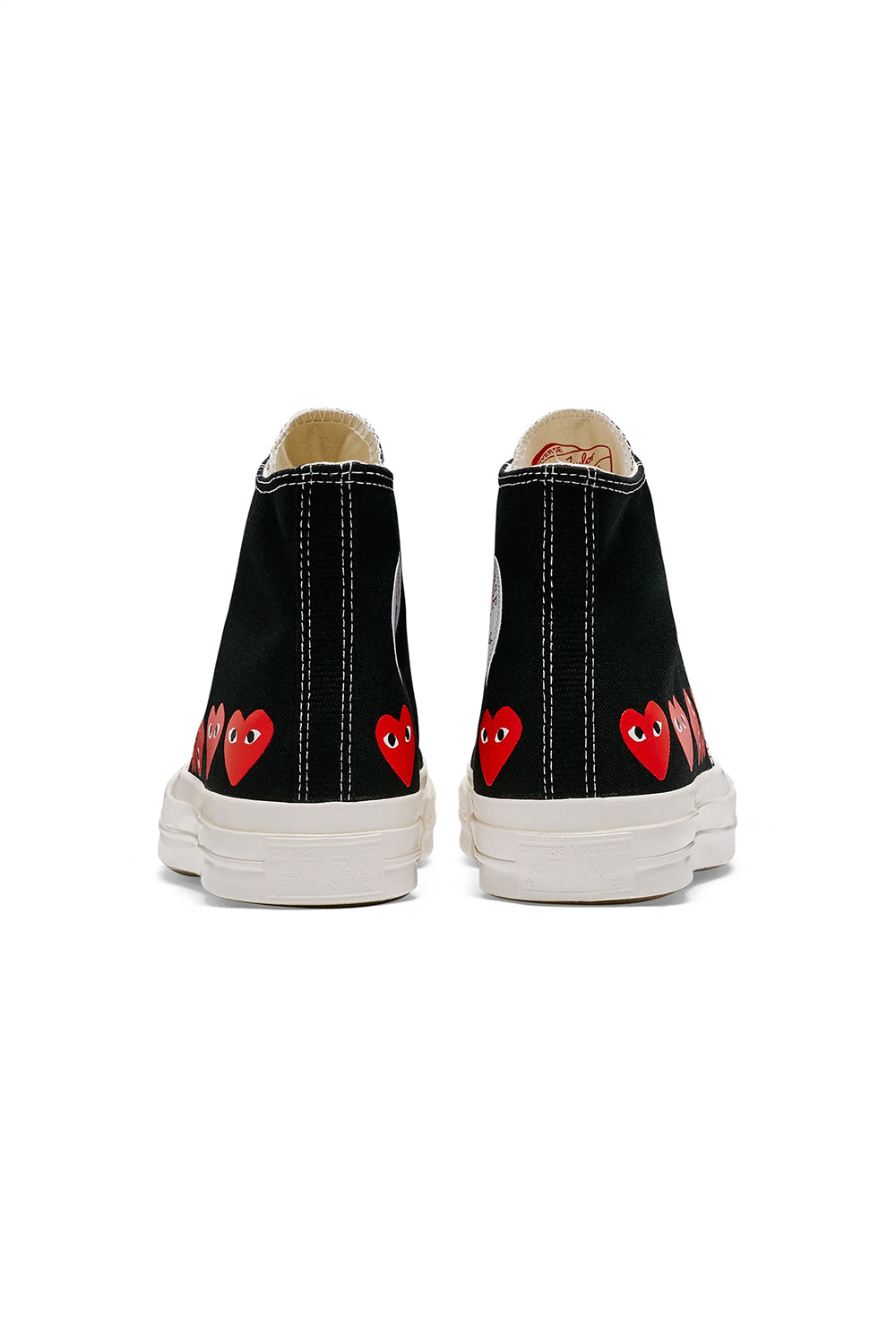 COMME des GARÇONS Play Converse Chuck 70 Multi Heart 'Black' - ROOTED