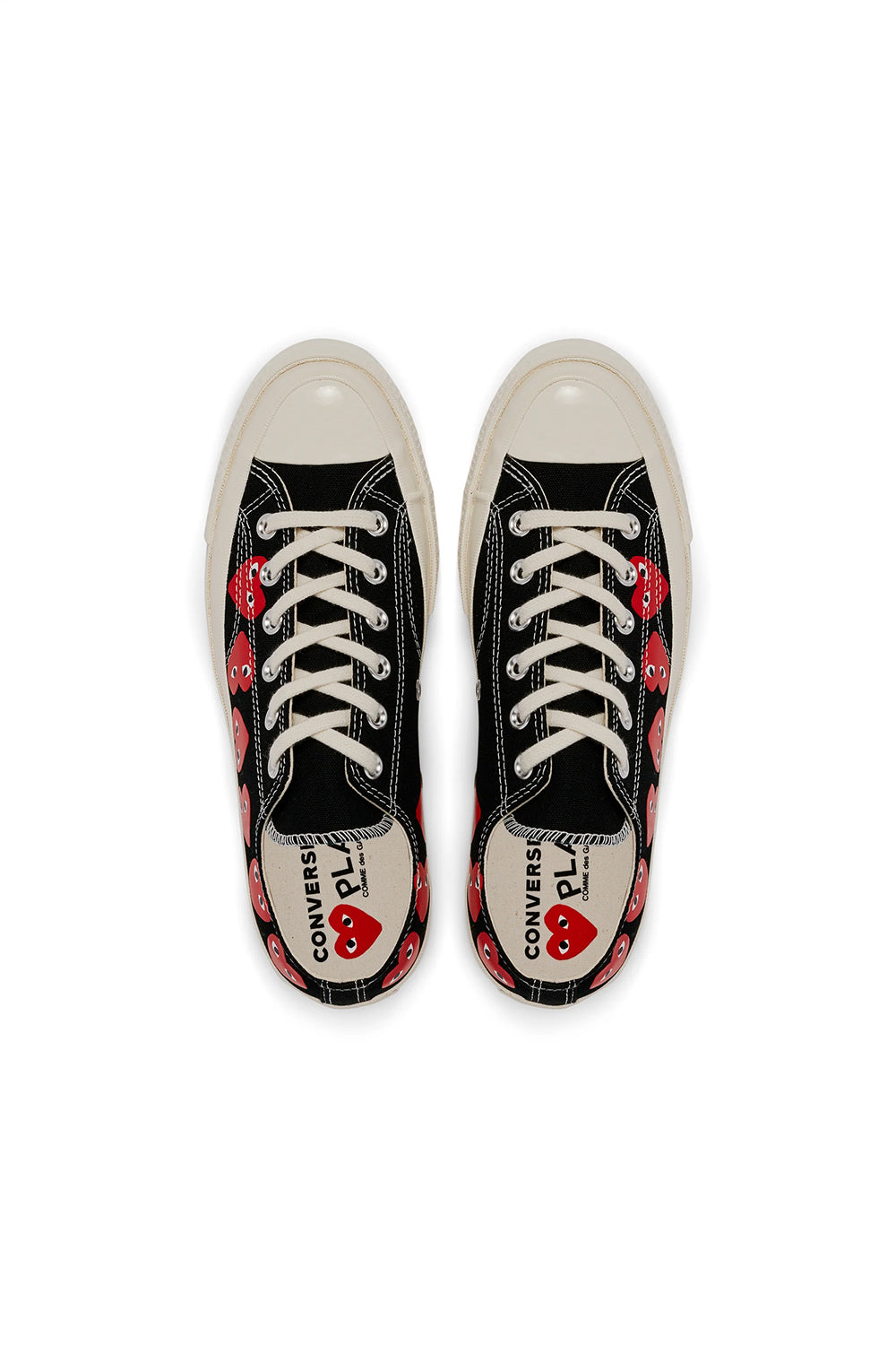 COMME des GARÇONS Play Converse Multi Heart Low 'Black' - ROOTED