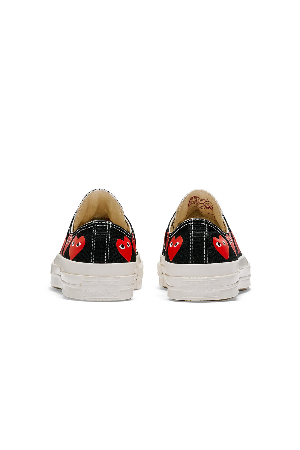 COMME des GARÇONS Play Converse Multi Heart Low 'Black' - ROOTED