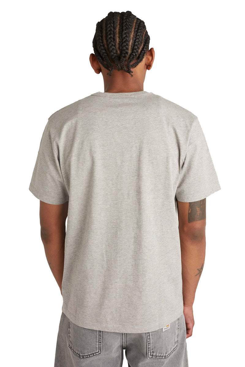 Maison Kitsune Mens Fox Head Patch Classic Tee 'Grey' - ROOTED