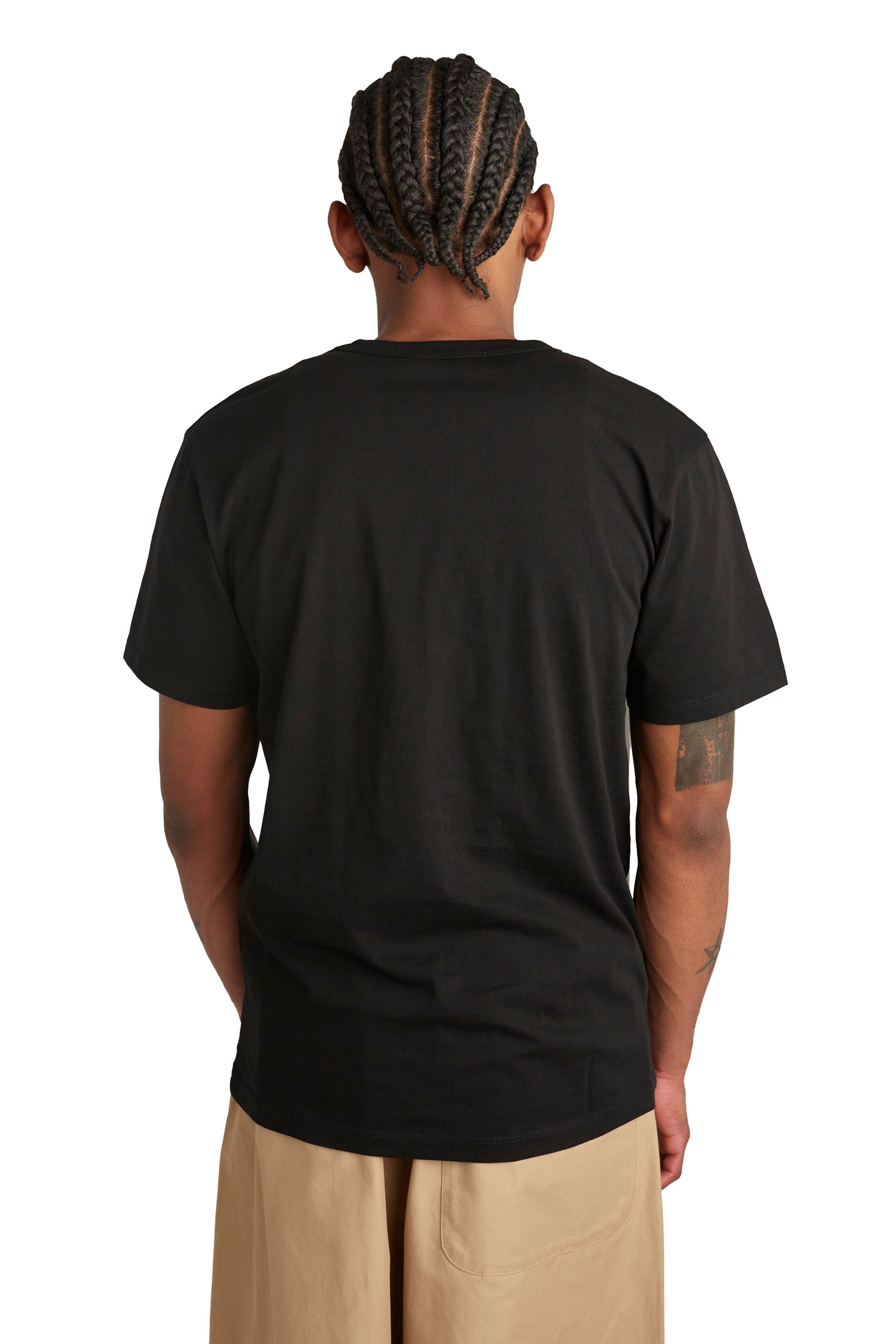 Maison Kitsune Mens Fox Head Patch Classic Tee 'Black' - ROOTED
