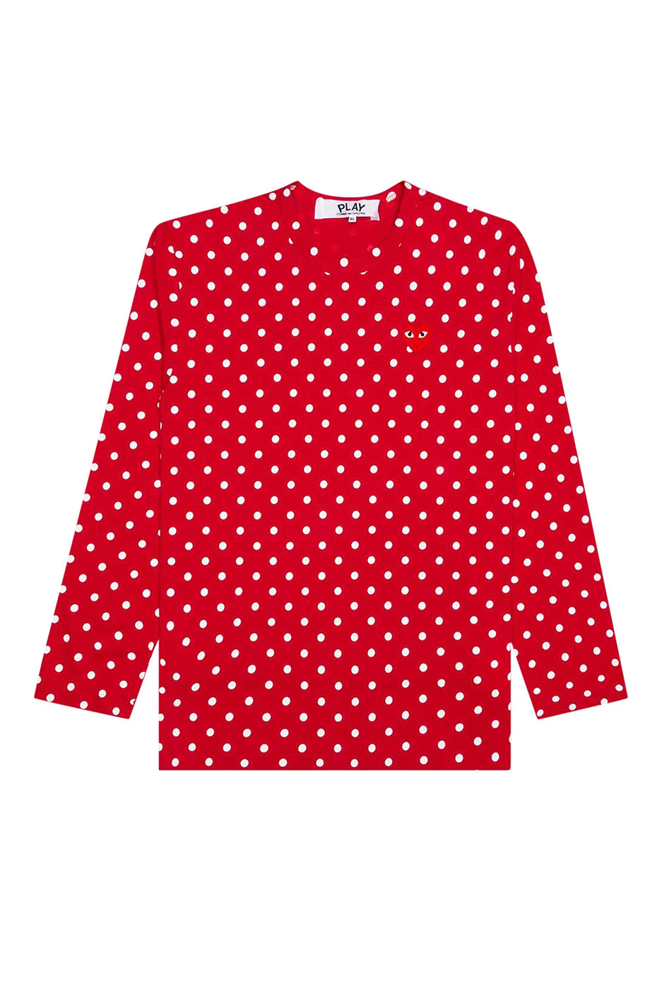 Comme des Garcons Polka Dot LS Tee 'Red' - ROOTED