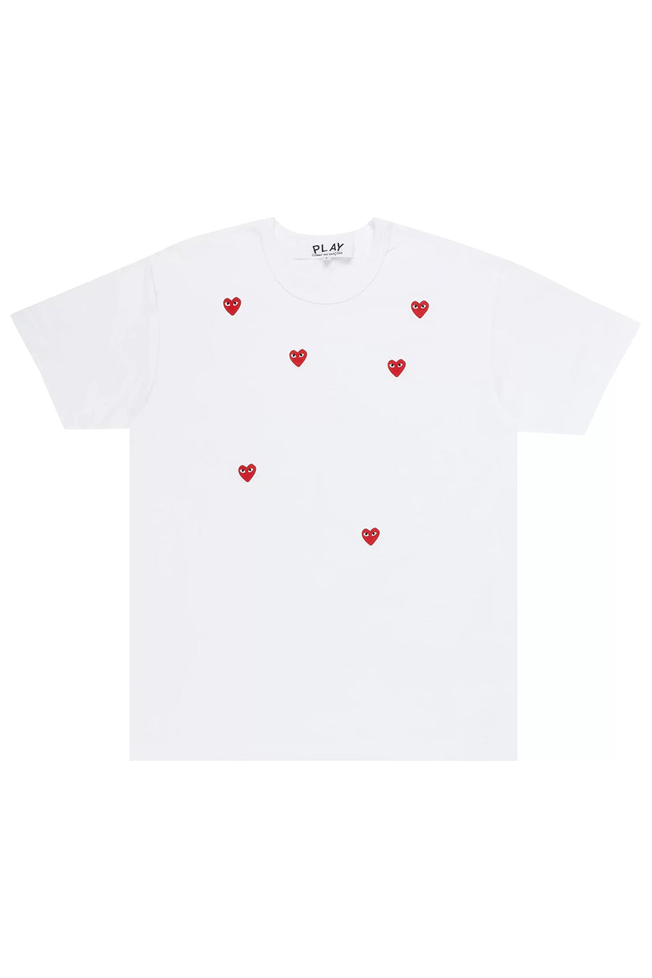 Comme des Garcons Multi Red Heart Tee 'White' - ROOTED