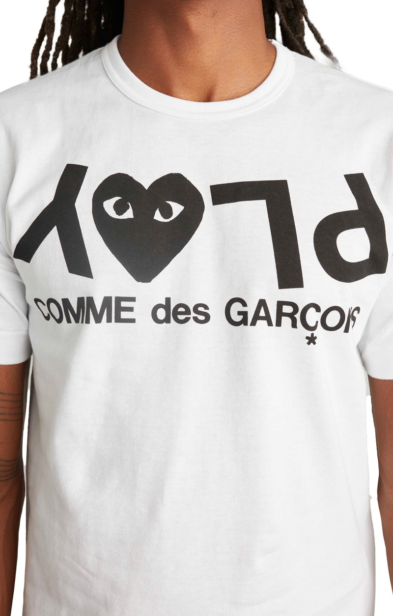 COMME des GARÇONS PLAY Logo T-Shirt 'White/Black' - ROOTED