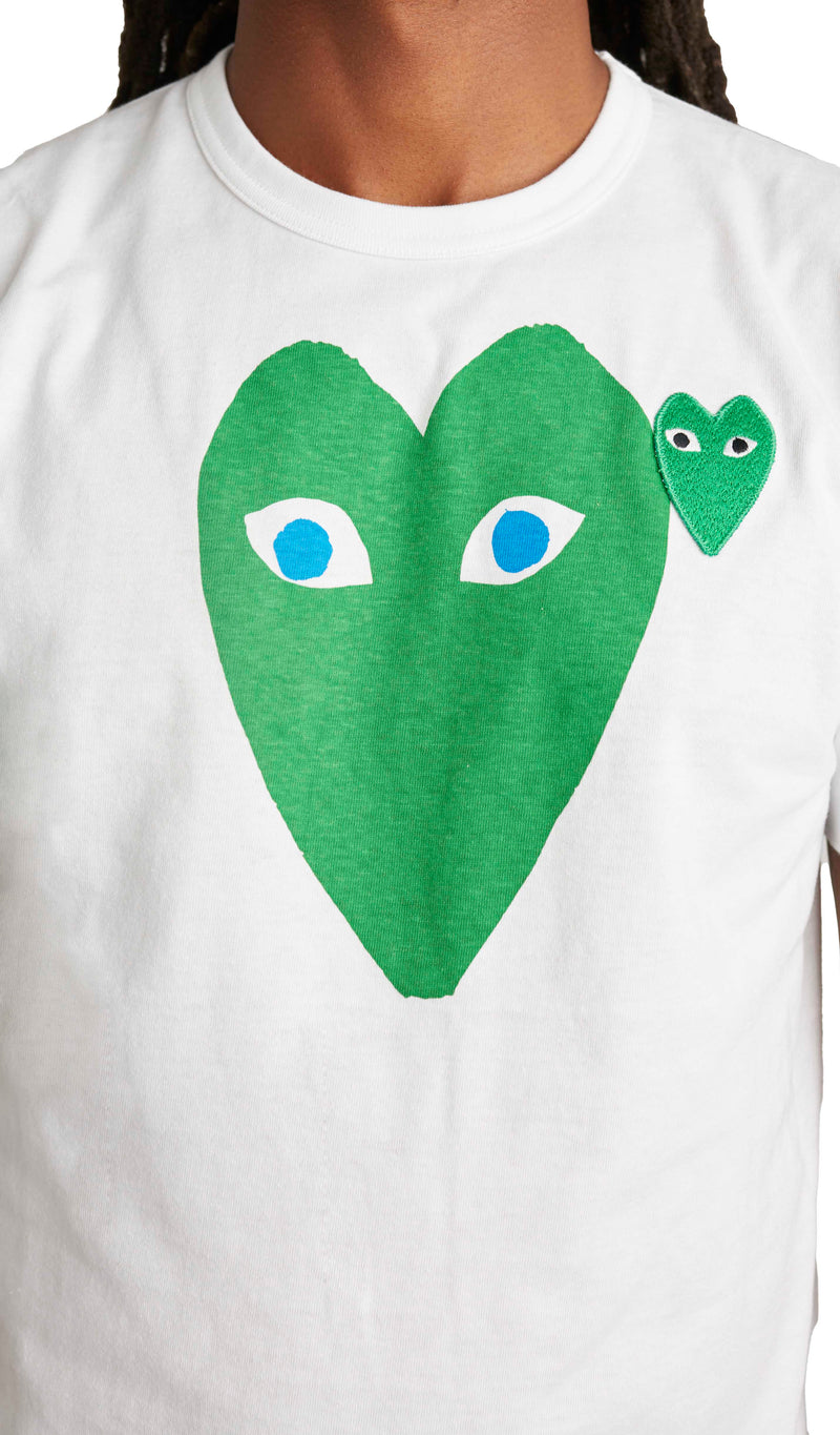 Comme des Garcons PLAY Green Blue Eyes Tee 'White' - ROOTED