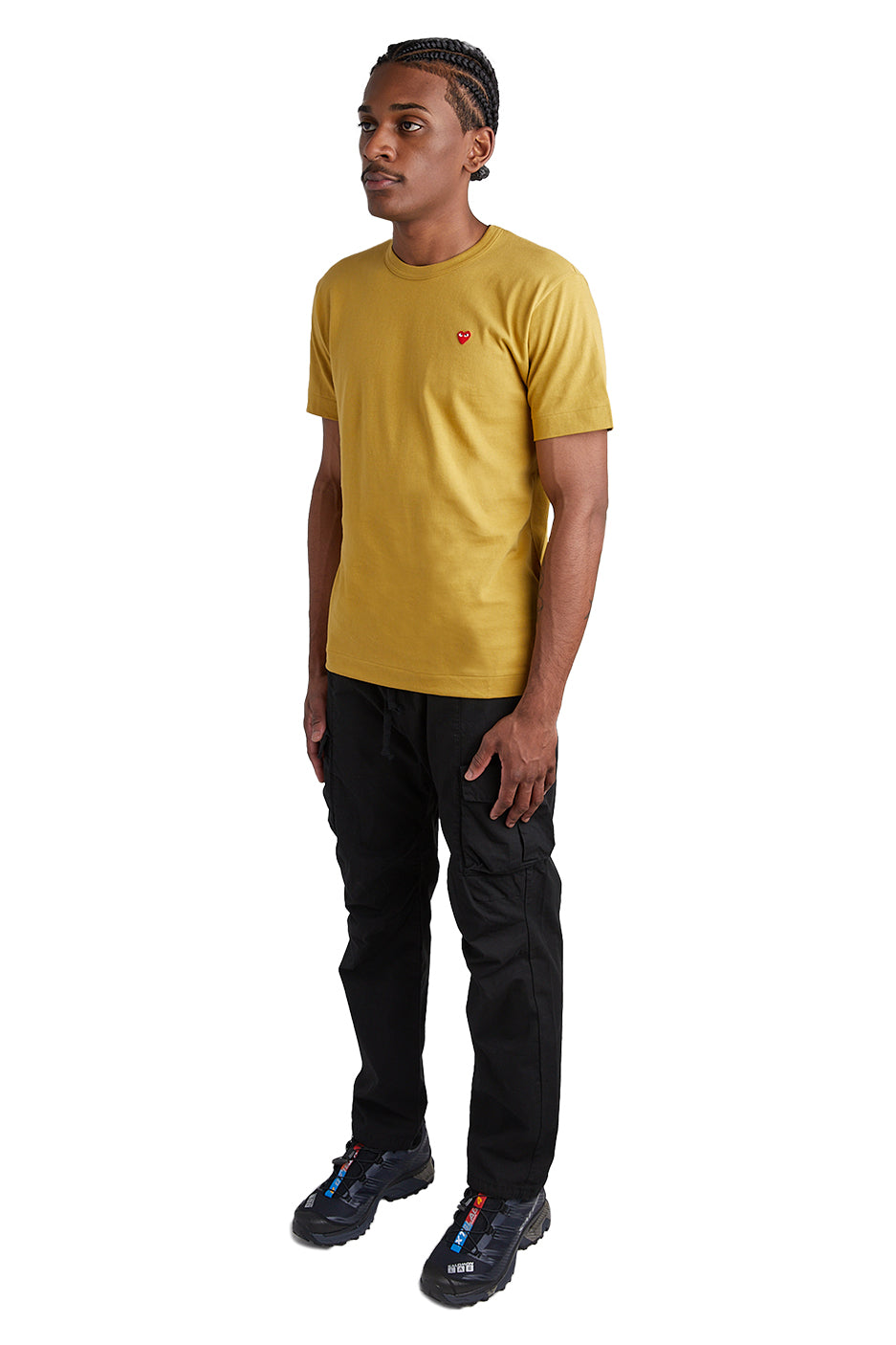 COMME des GARÇONS PLAY Small Heart Tee 'Mustard' - ROOTED