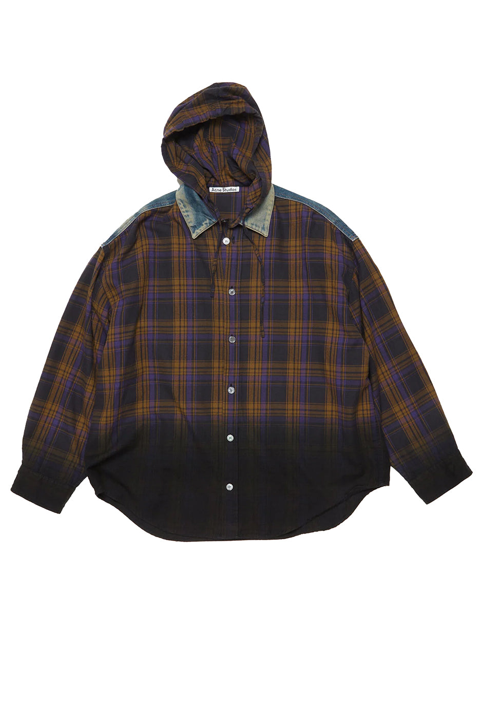 Acne Studios Saffia Washed Flannel 'Purple/Brown' - ROOTED