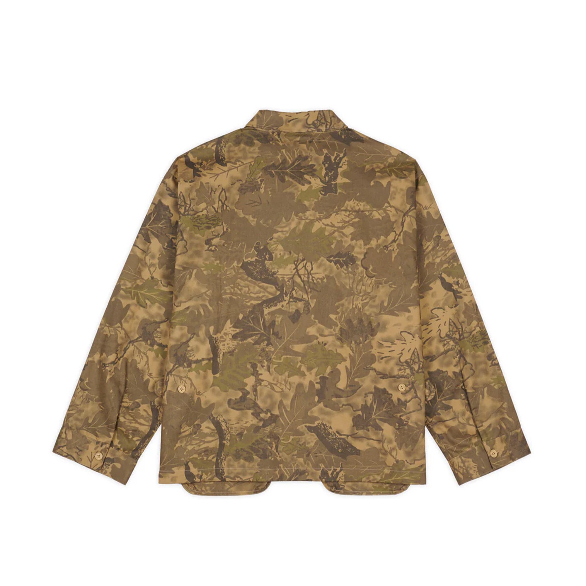 Brain Dead Twill Military Shirt Jacket 'Leaf Camo'