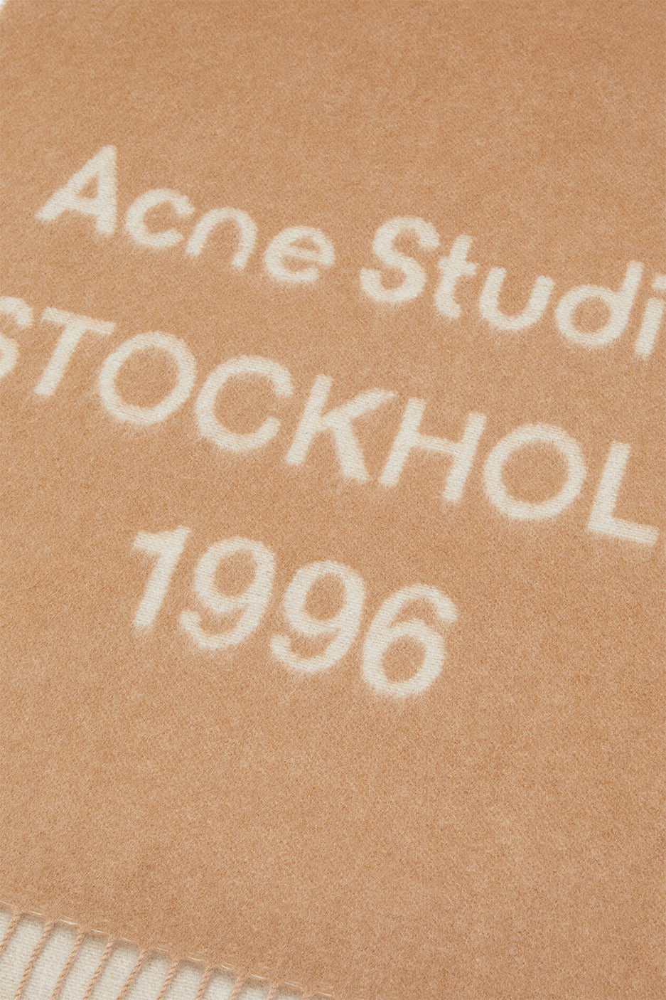 Acne Studios Double Face Jacquard Scarf 'Camel/Ecru' - ROOTED
