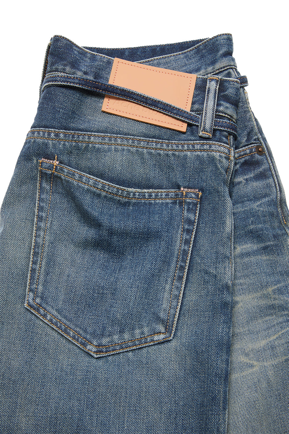 Acne Studios Loose Fit Denim Shorts 'Mid Blue' - ROOTED