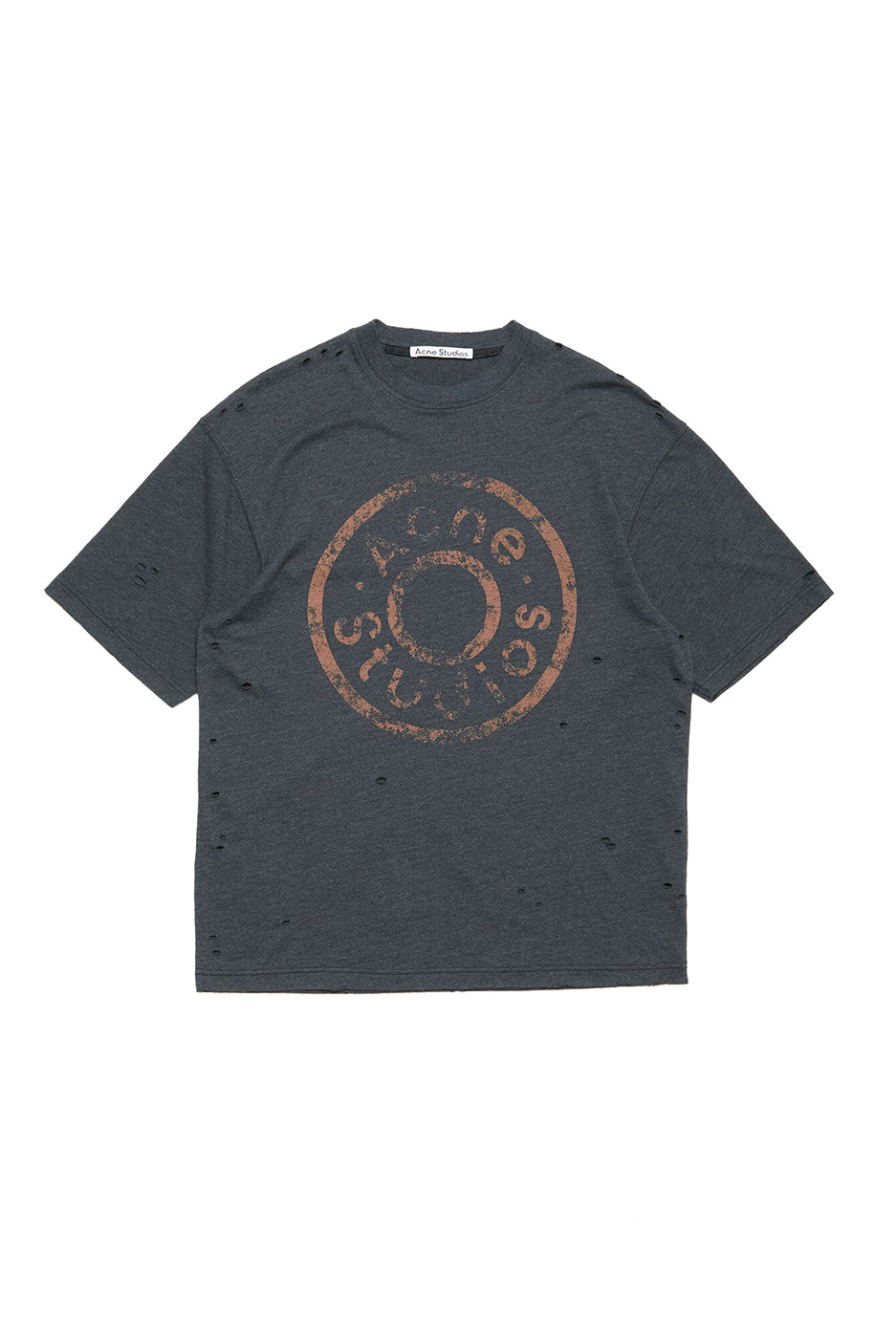Acne Studios Exford Button Logo Tee 'Black' - ROOTED