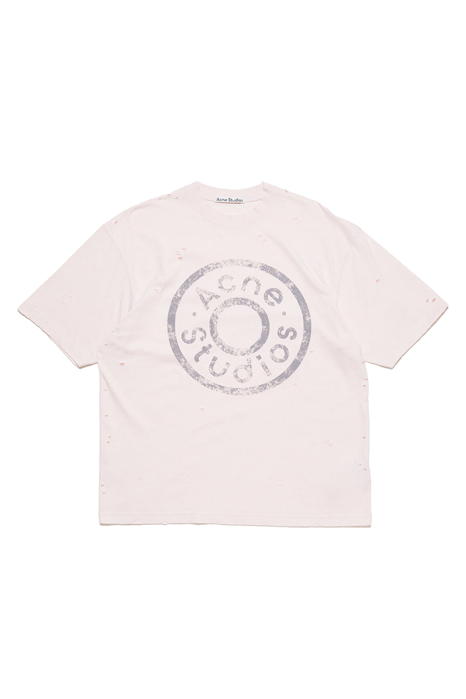 Acne Studios Button Logo Tee 'Faded Pink' - ROOTED