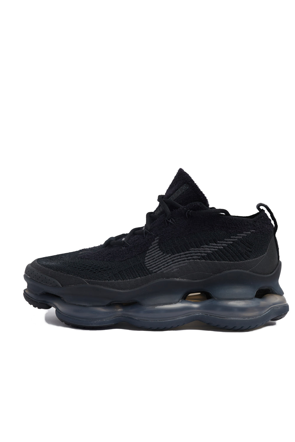 Womens Nike Air Max Scorpion Flyknit Shoes 'Black', image size:1000x1500