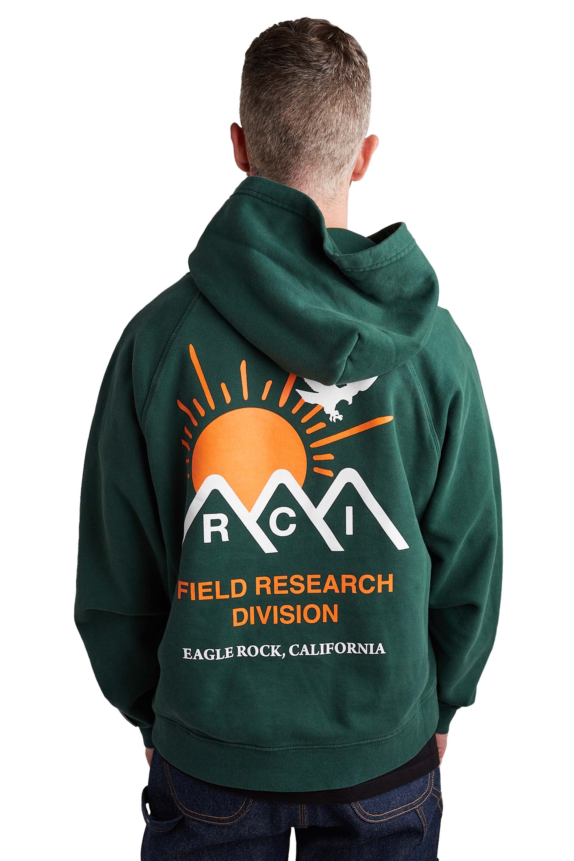 Reese Cooper Sunrise Hooded Sweatshirt 'Forest' - ROOTED