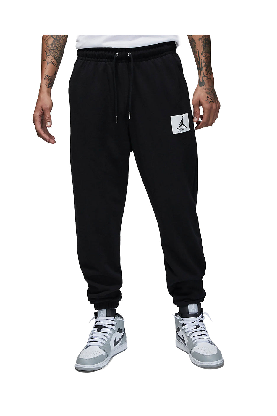 Jordan Flight Fleece Sweatpants 'Black/Sail' - ROOTED