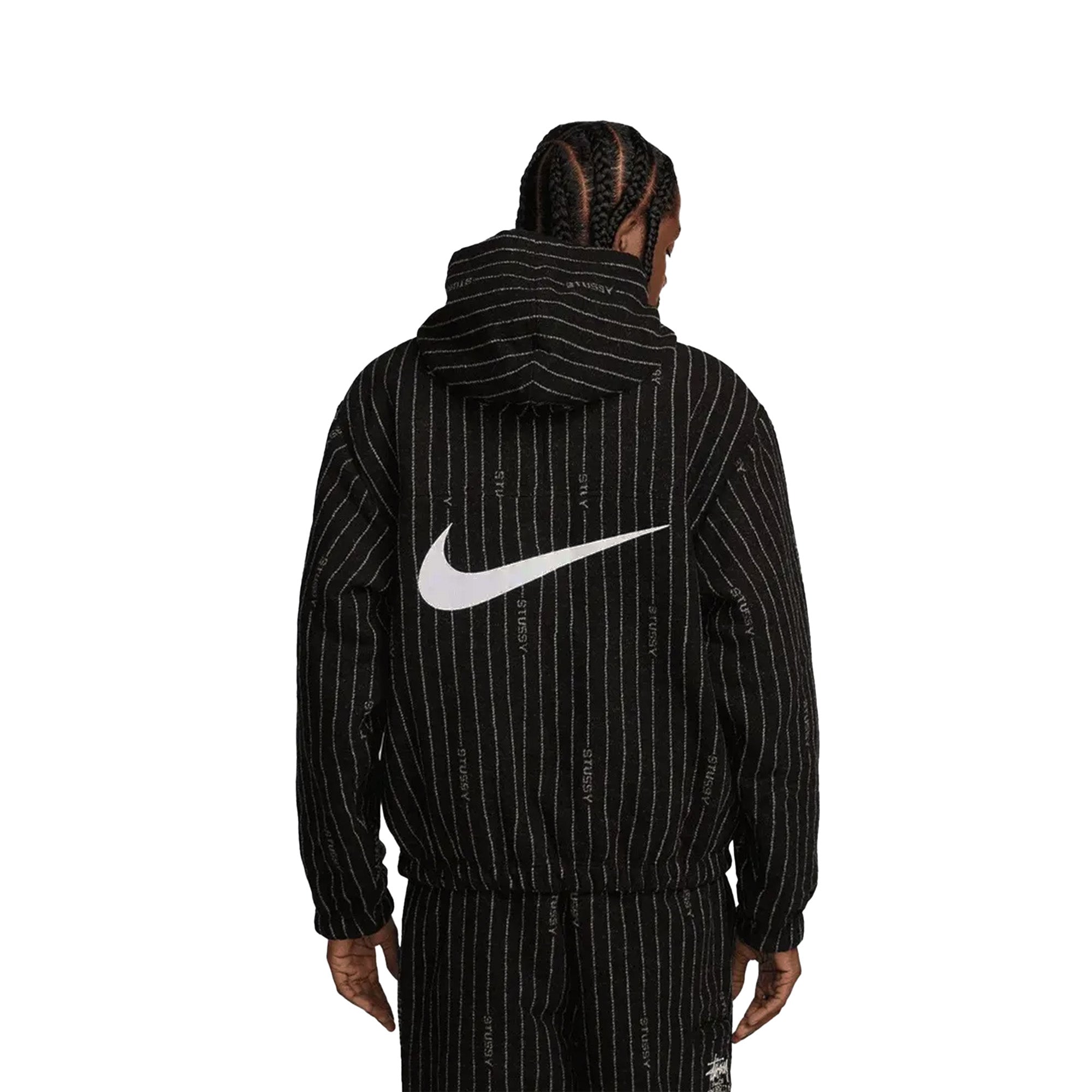 Nike Mens x Stussy U NRG HO Striped Wool Jacket 'Black - ROOTED