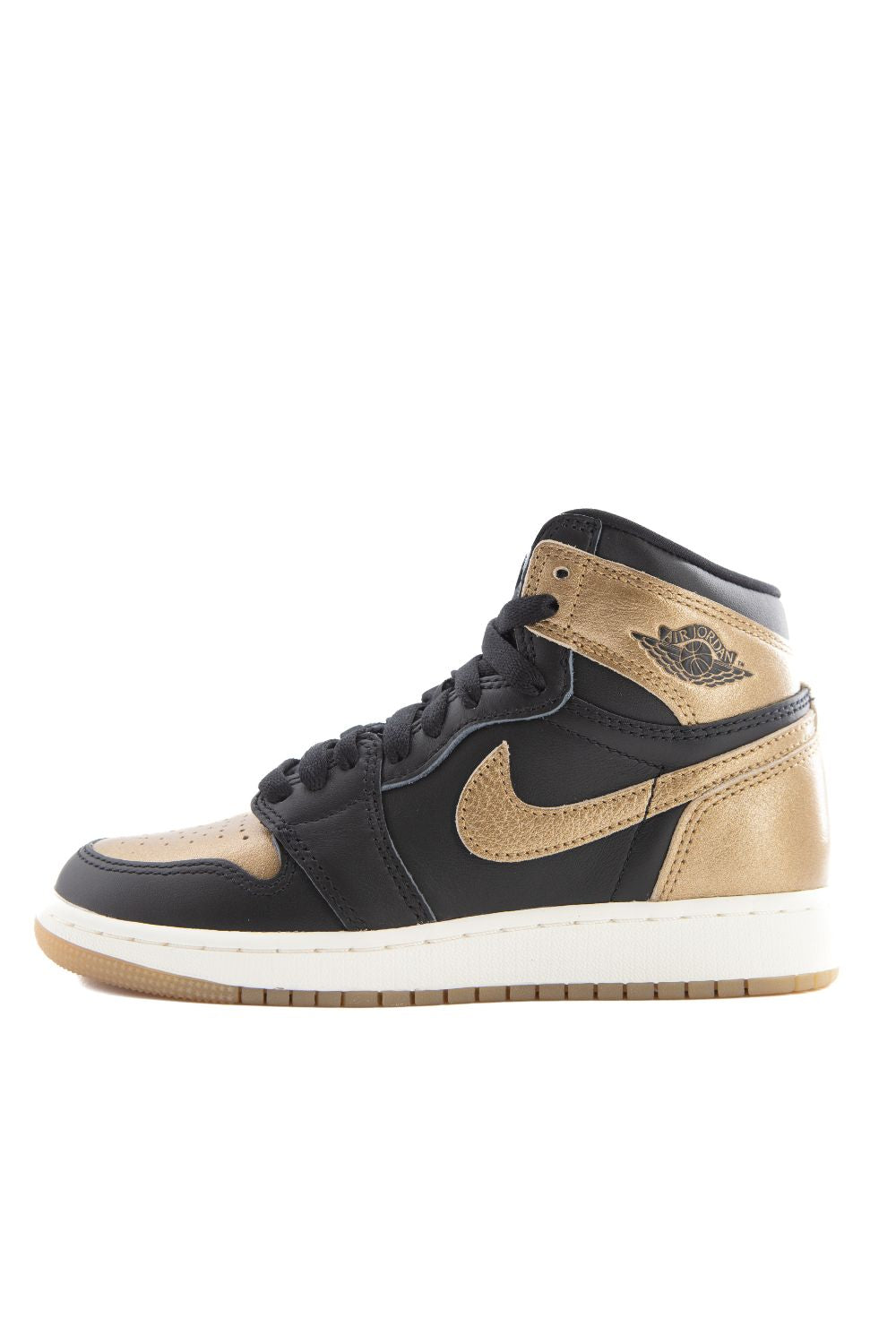 Air Jordan Kids 1 Retro High OG 'Black/Metallic Gold' - ROOTED