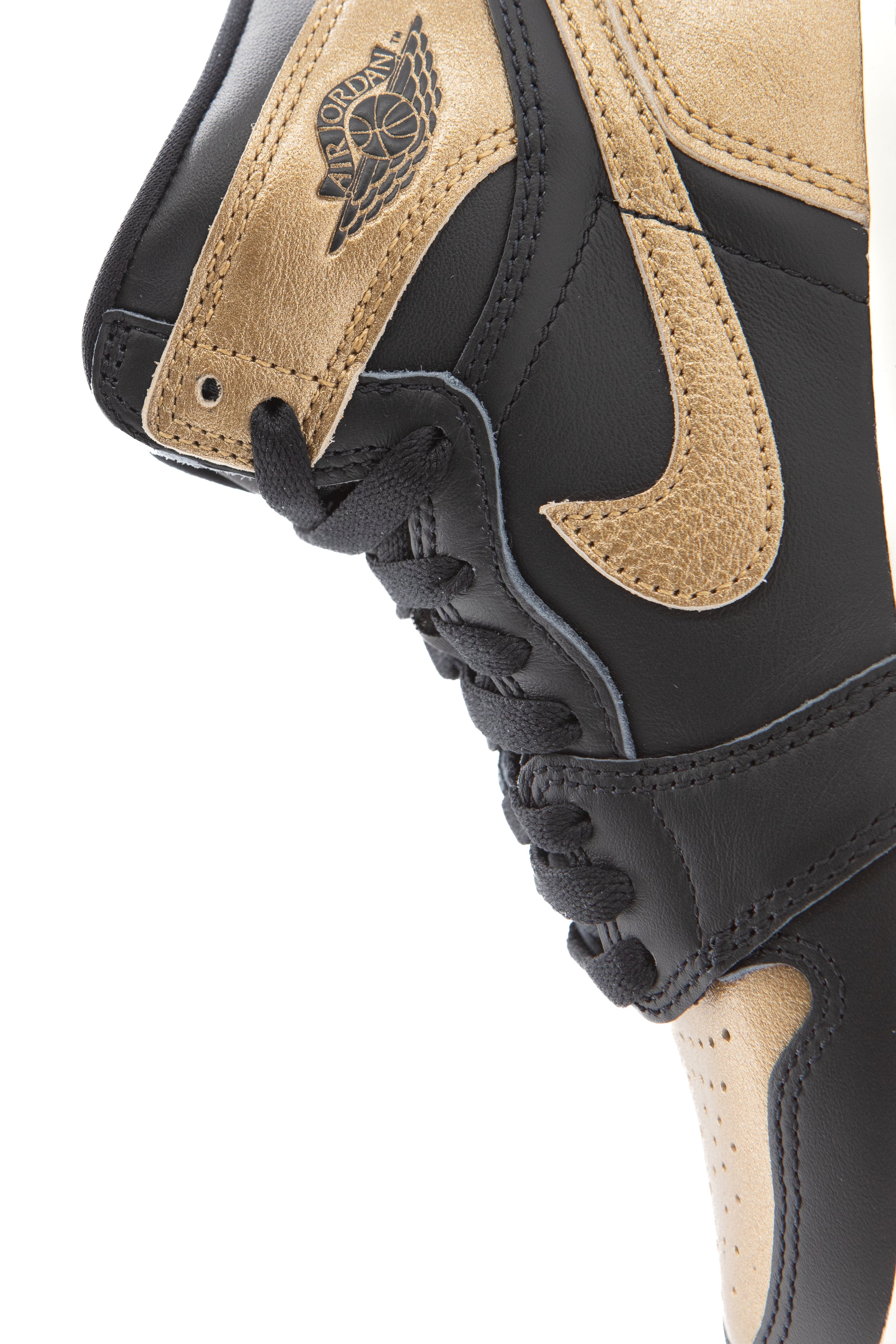Air Jordan Kids 1 Retro High OG 'Black/Metallic Gold' - ROOTED