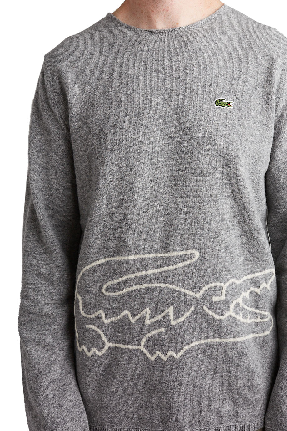 Comme des Garcons SHIRT Mens Lacoste Sweater 'Grey' - ROOTED
