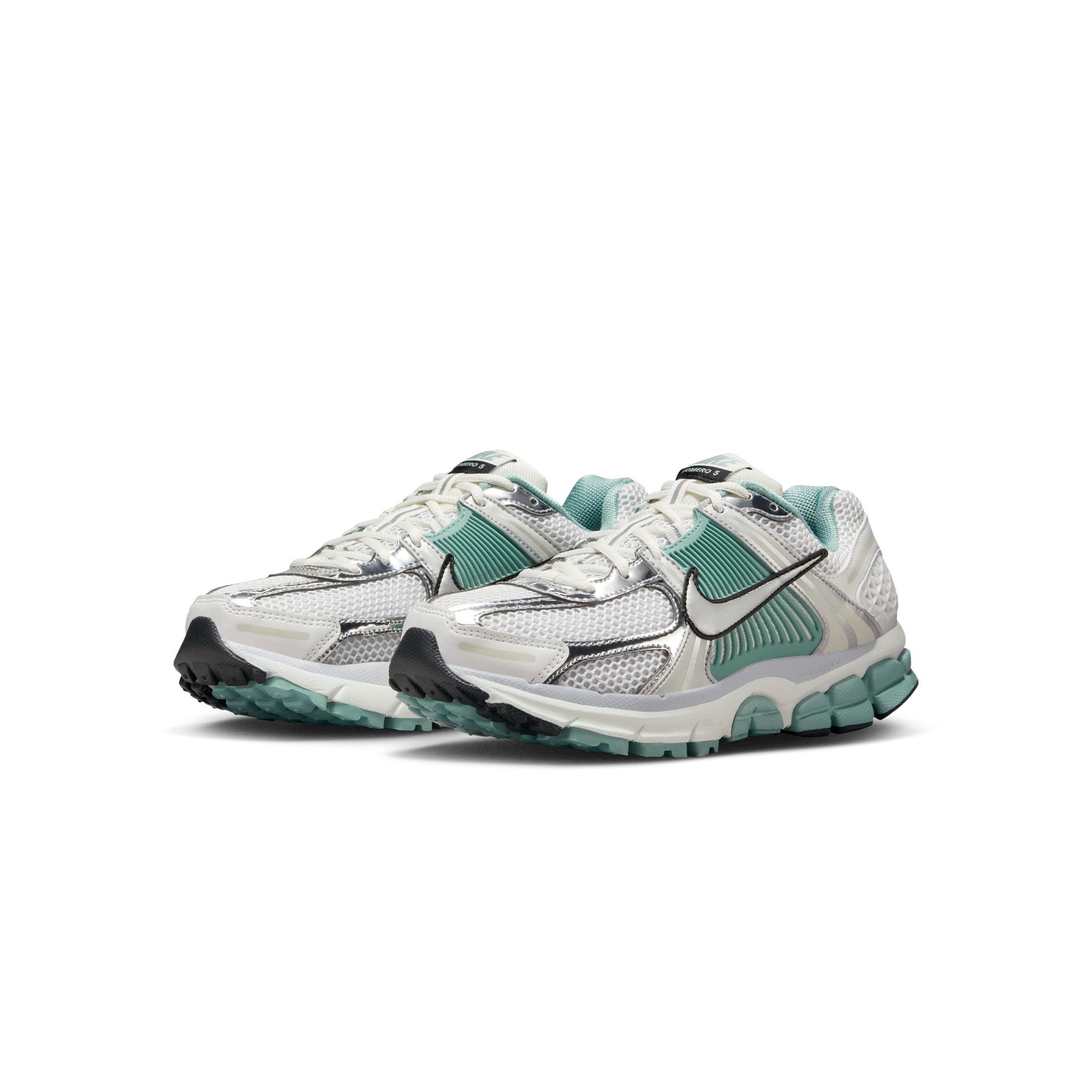 Womens Nike Zoom Vomero 5 'Summit White/Metallic Silver' - ROOTED