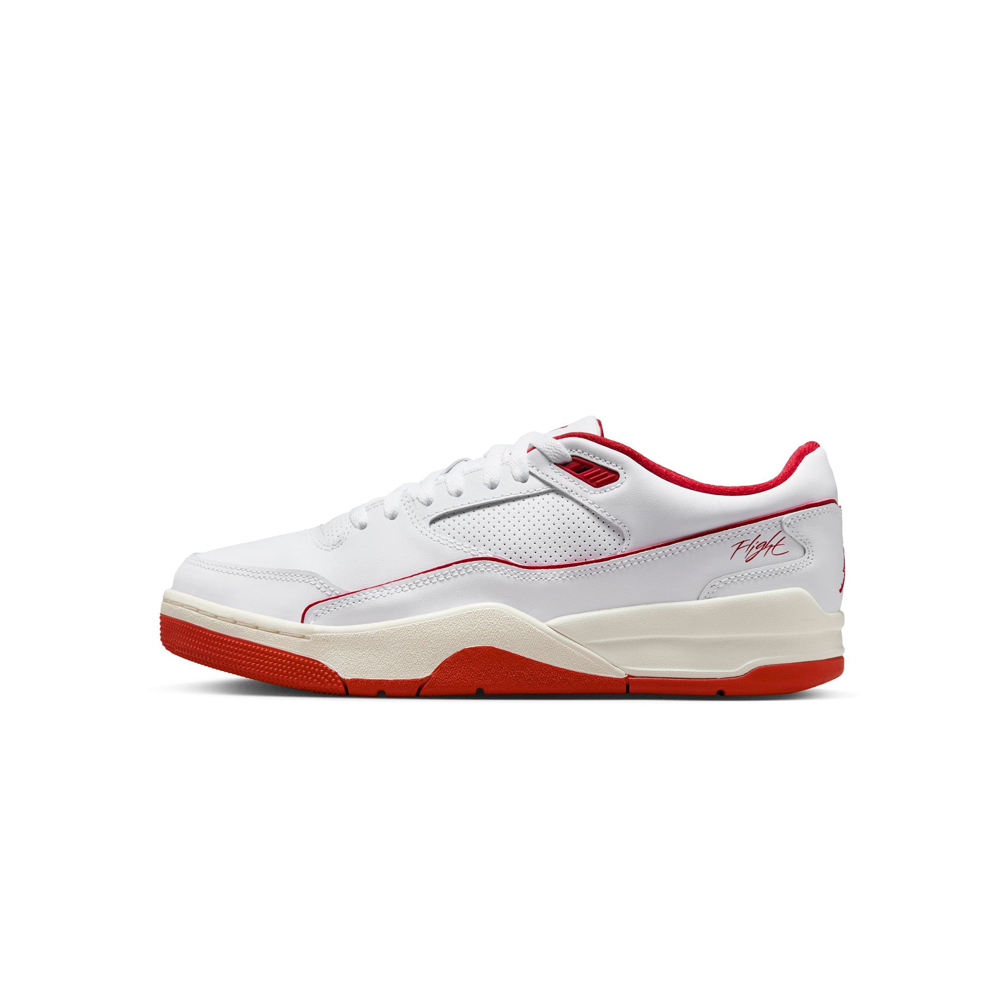 Jordan Flight Court 'White/Varsity Red' - ROOTED