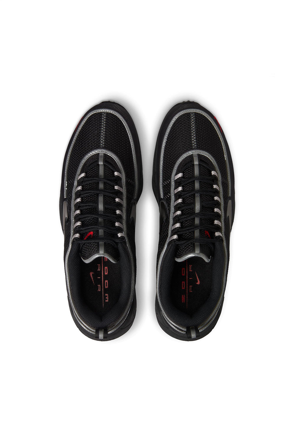 Nike Air Zoom Spiridon SP 'Black/Black/Metallic Silver/Sport Red' - ROOTED