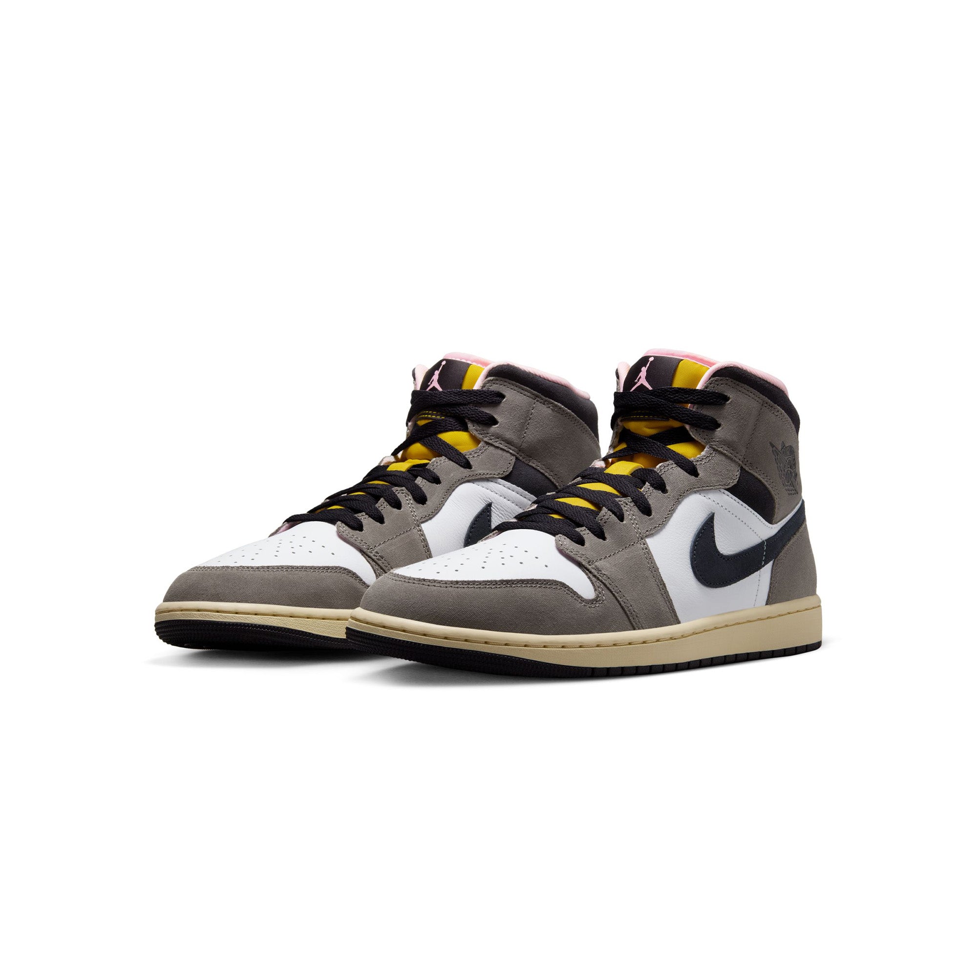 Air Jordan 1 Mid SE 'White/Oil Grey' - ROOTED
