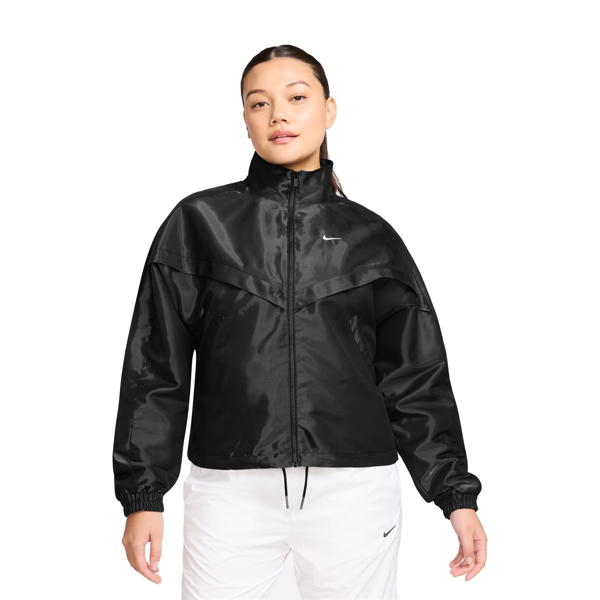 Womens Nike Sportswear Windrunner Shine Jacket 'Black/White'